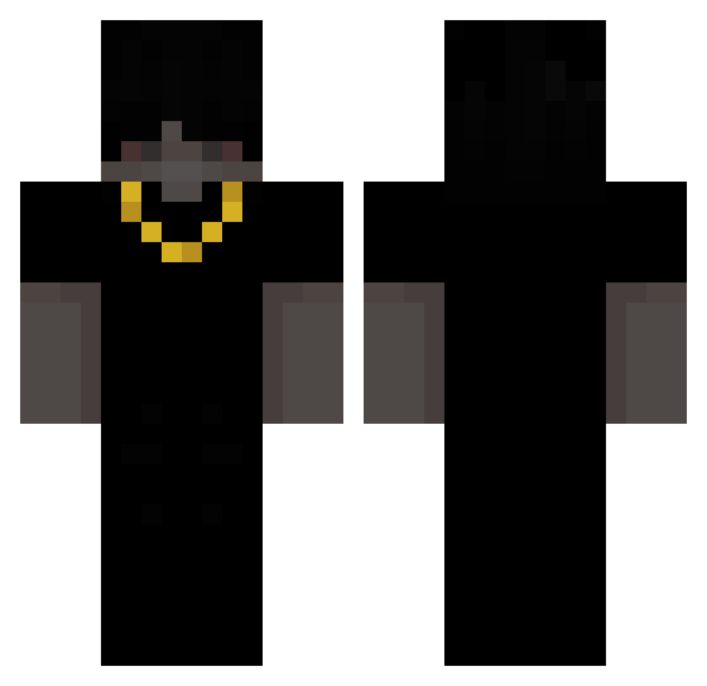 Tigey9 Minecraft skin, front and back view