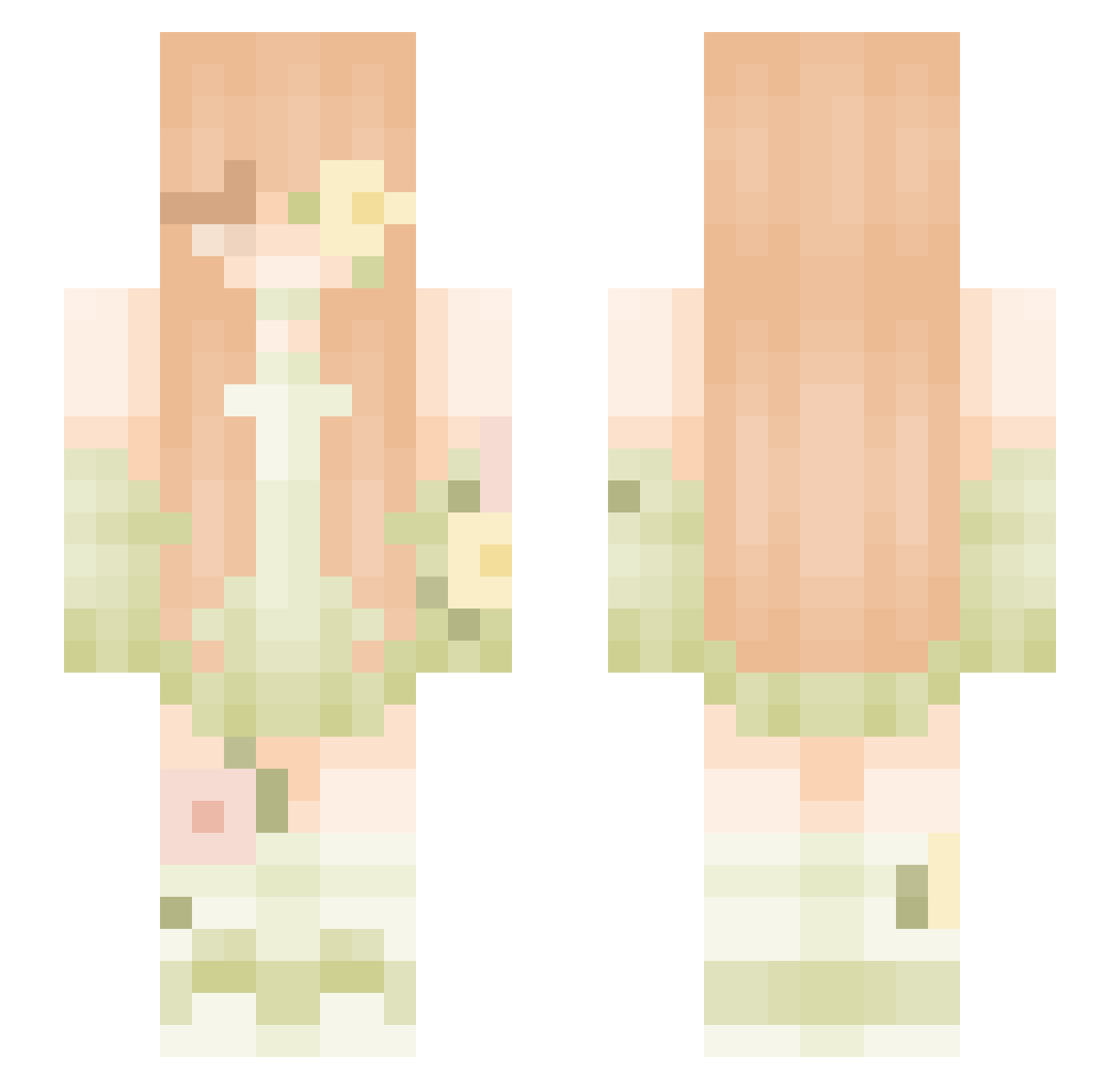 crustyfootcrust Minecraft skin, front and back view