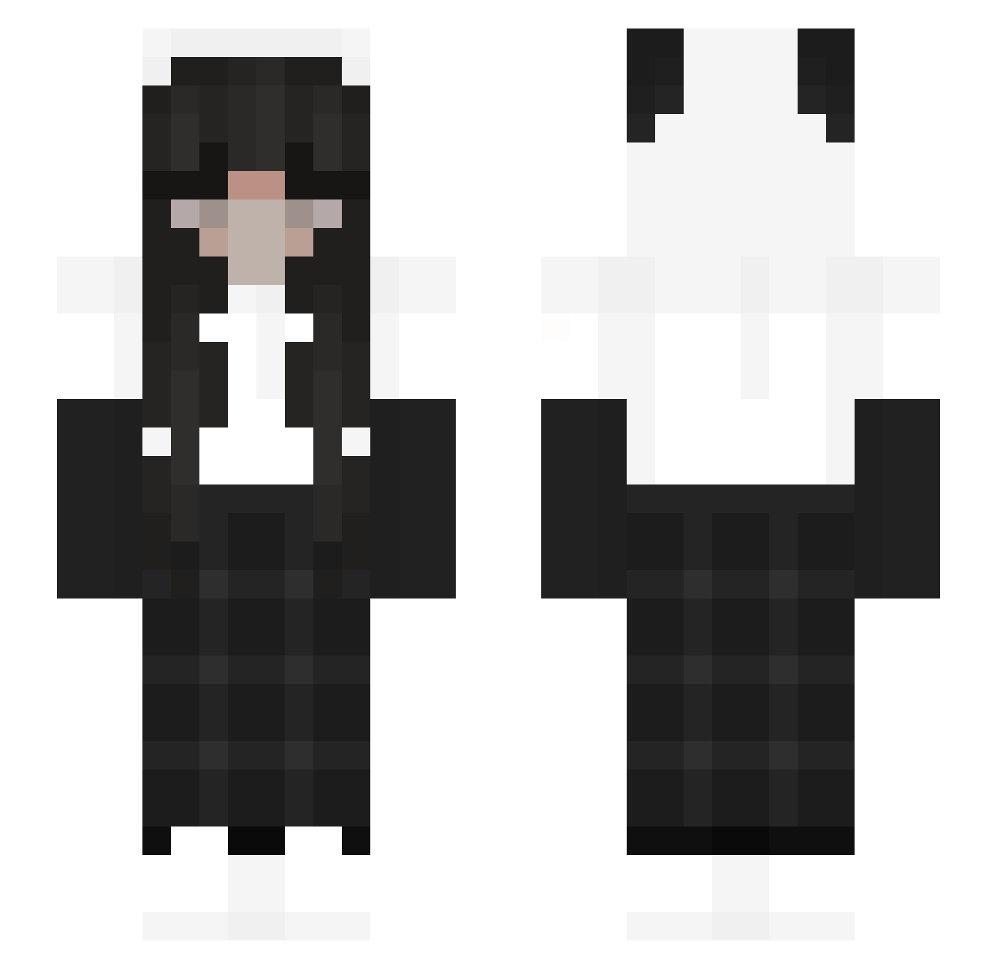 Alice9144 Minecraft skin, front and back view