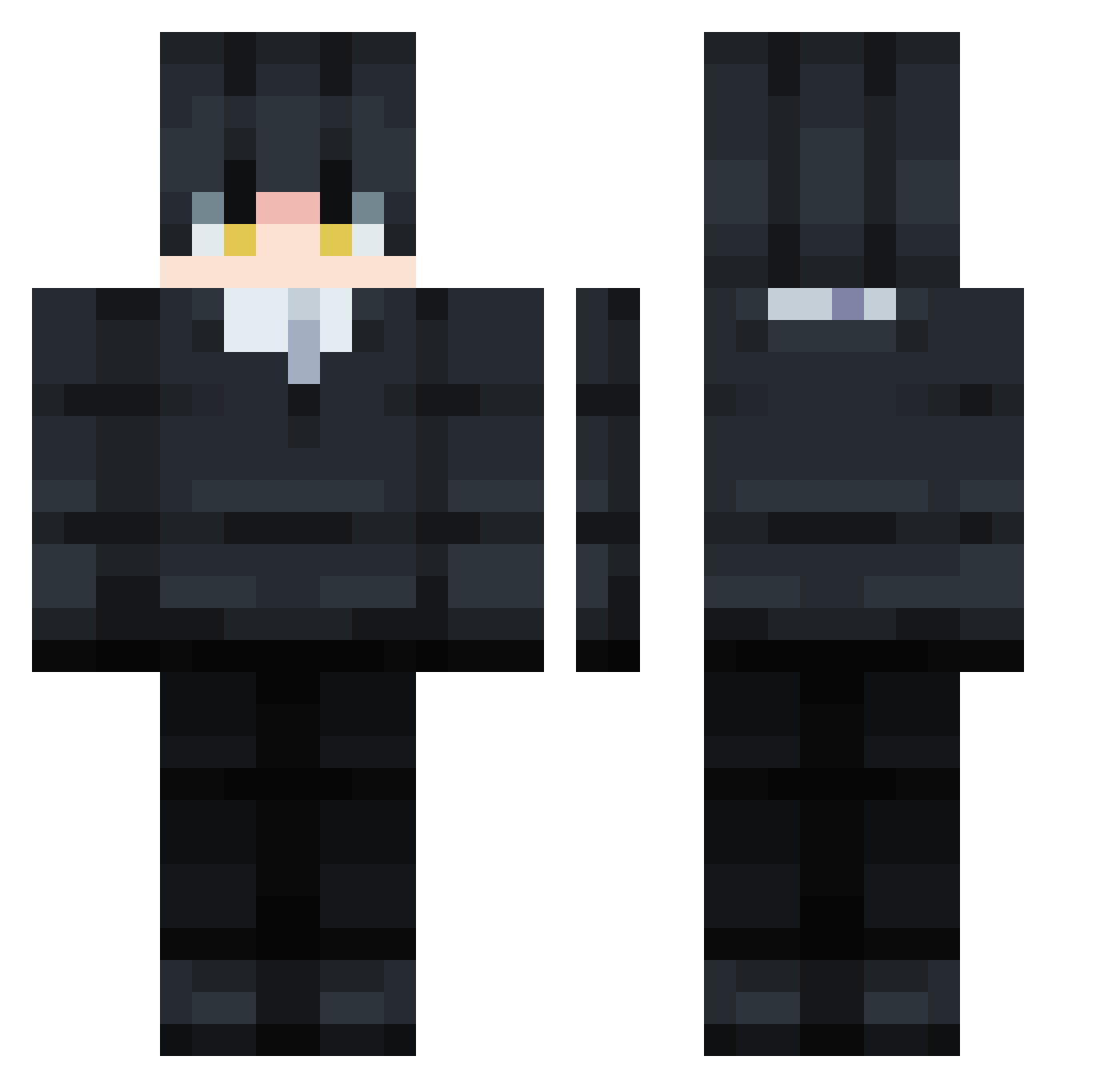 YT_Jj183 Minecraft skin, front and back view