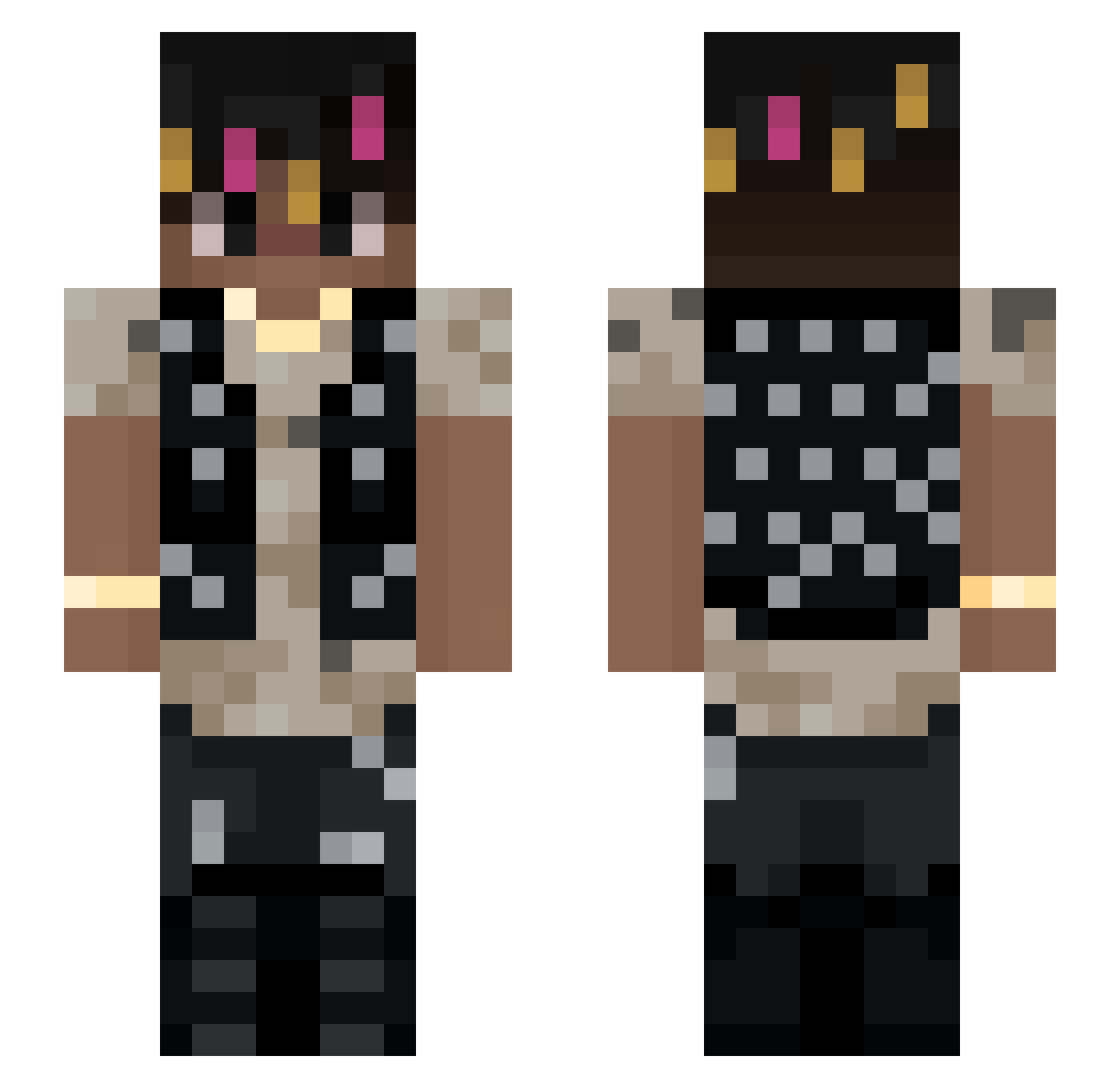 mickeyman12 Minecraft skin, front and back view