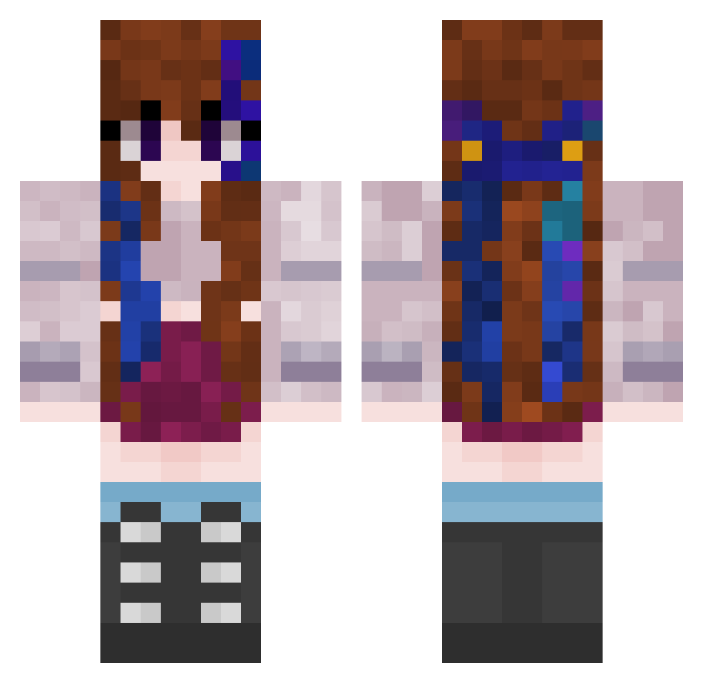 Maricraft_2007 Minecraft skin, front and back view