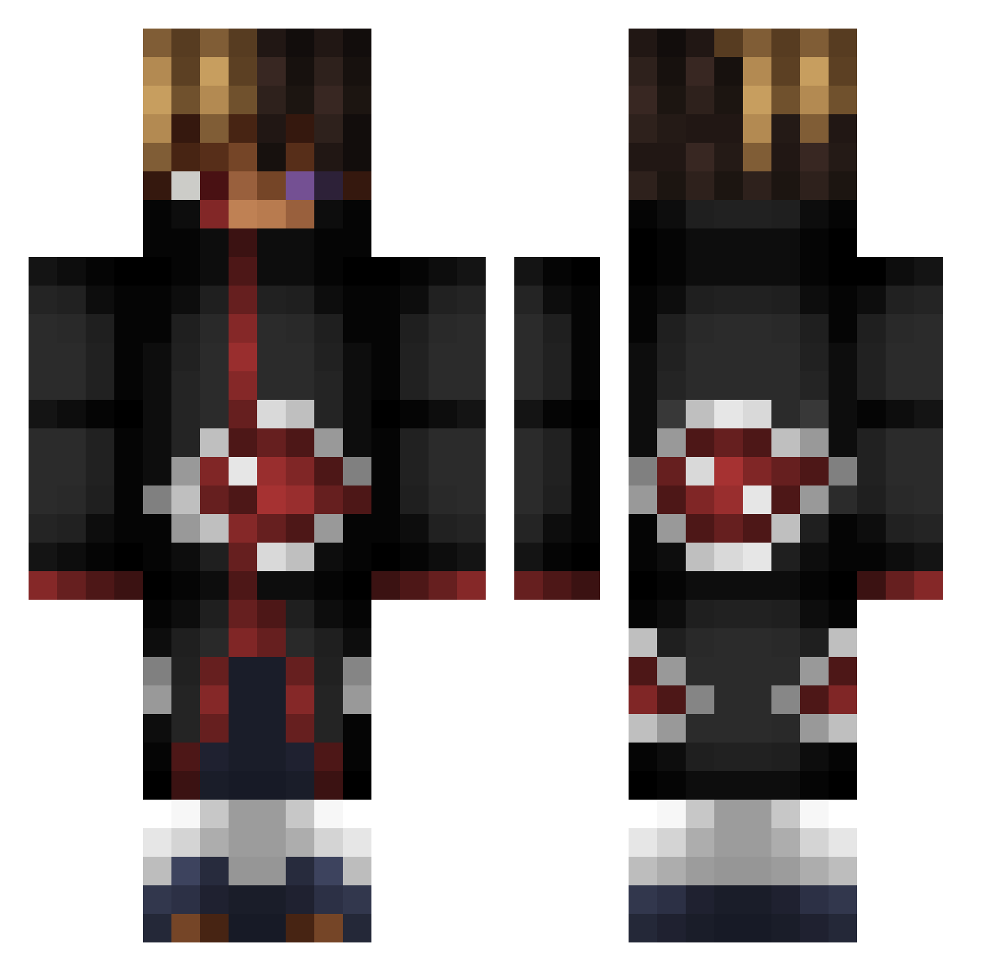 NanBasha420 Minecraft skin, front and back view