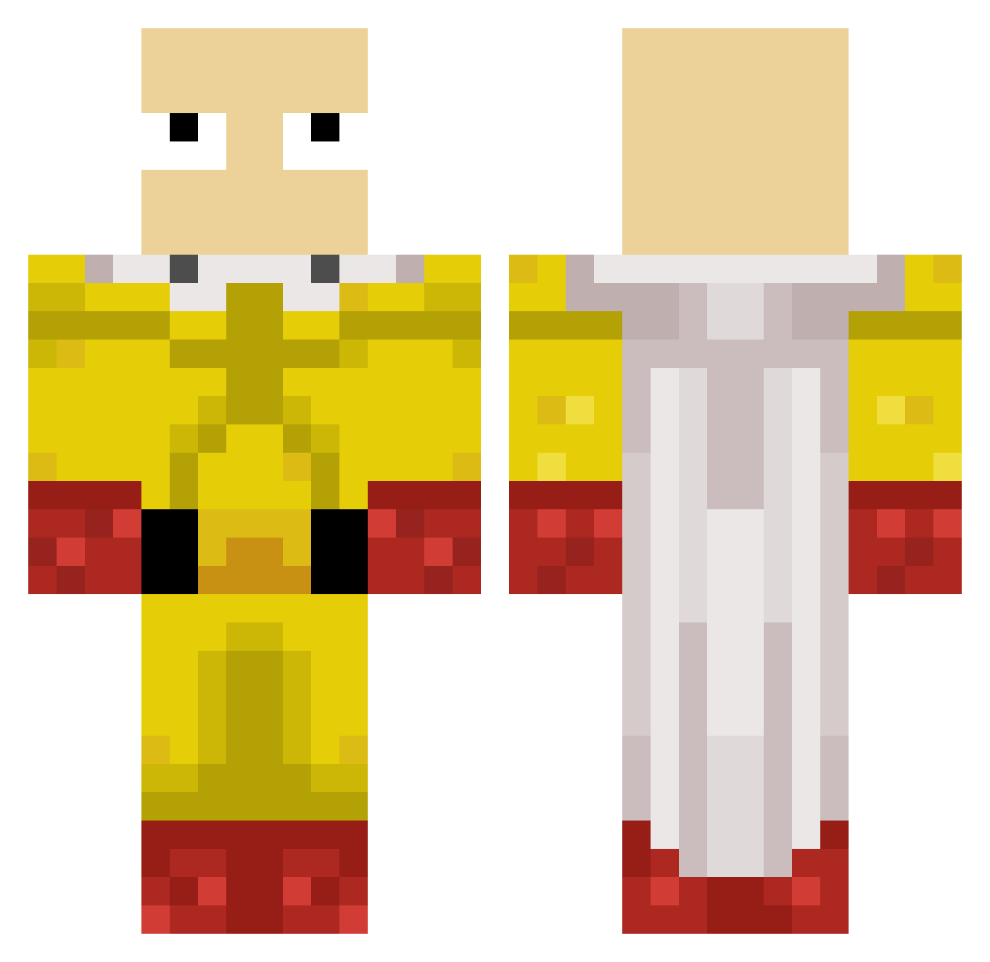ChillTurtle_ Minecraft skin, front and back view