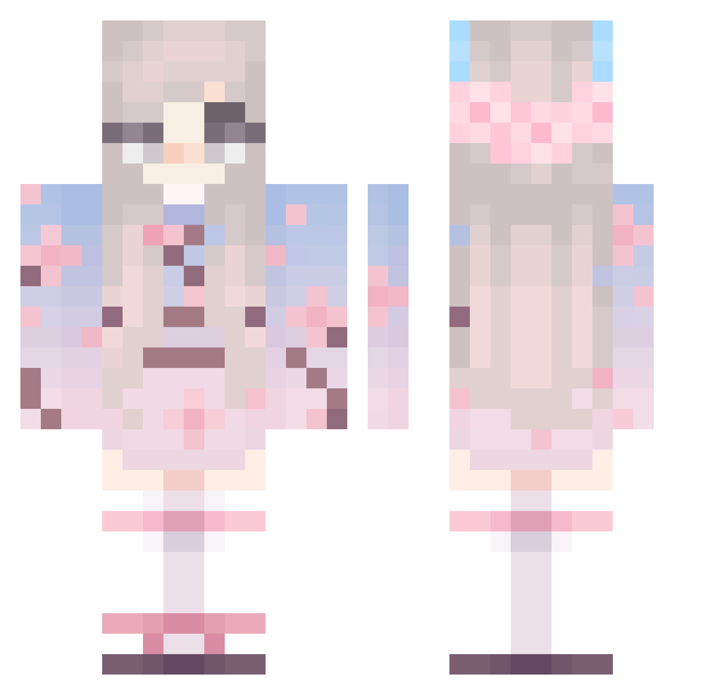 emirbasara Minecraft skin, front and back view