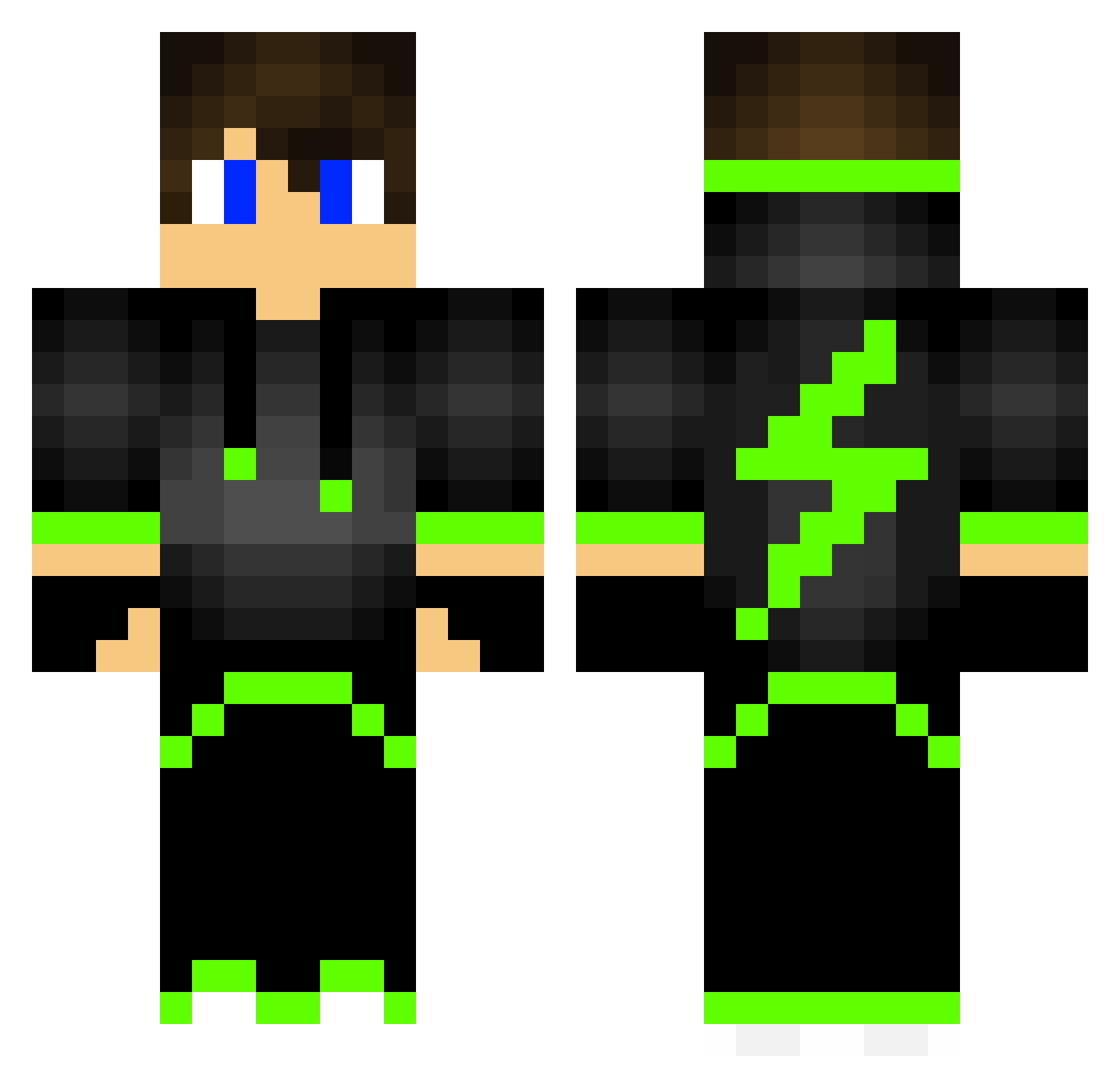 Jan89 Minecraft skin, front and back view