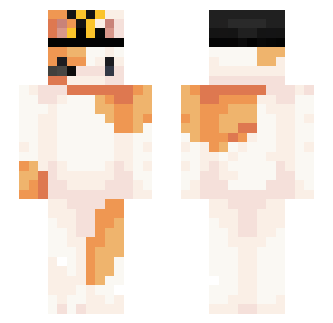 D4mnxdFo0l Minecraft skin, front and back view