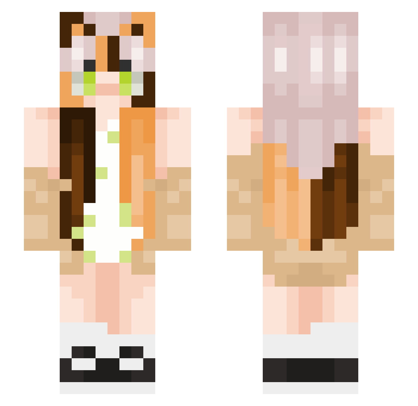 Opinions_ Minecraft skin, front and back view
