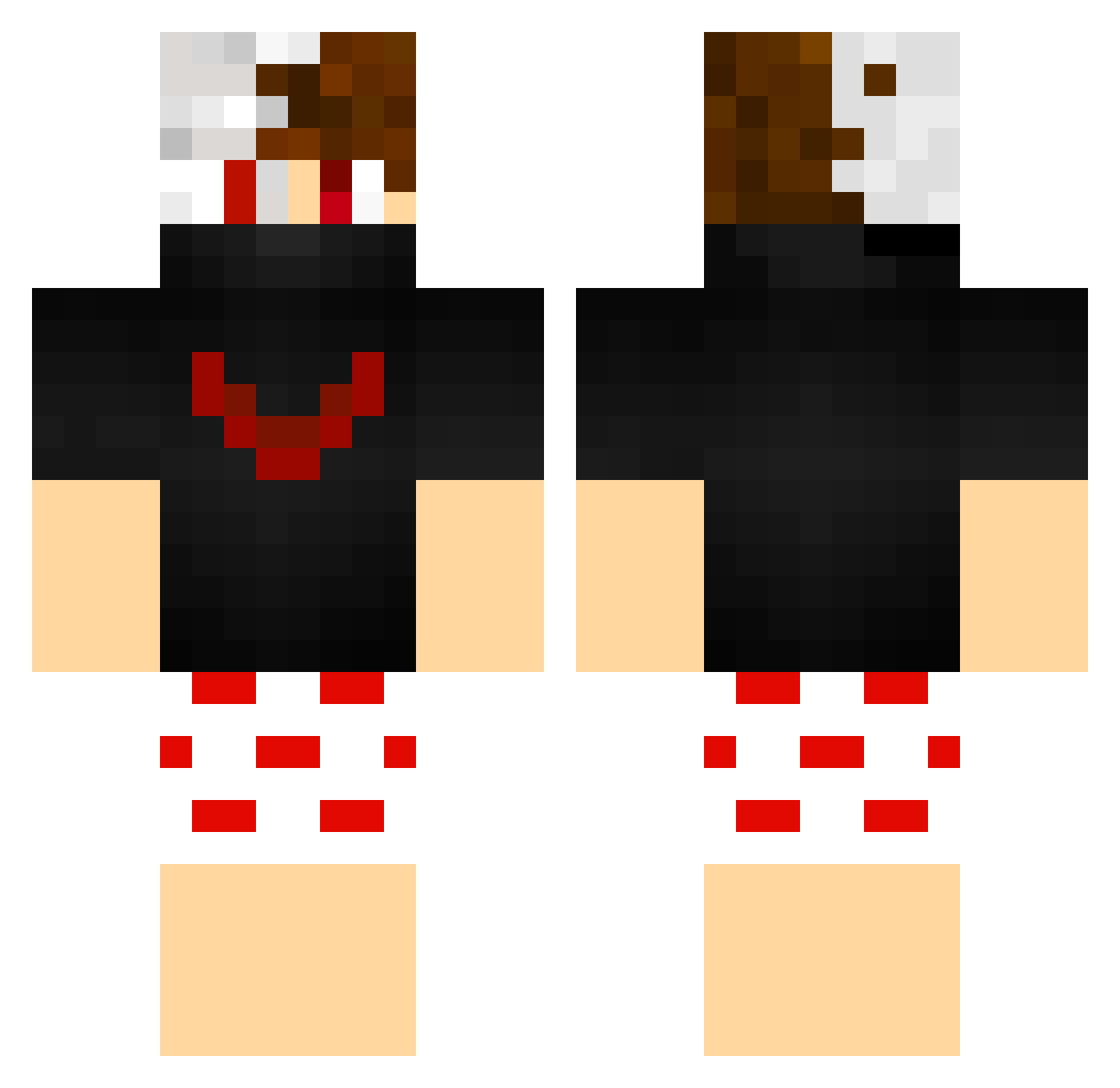RealTru Minecraft skin, front and back view