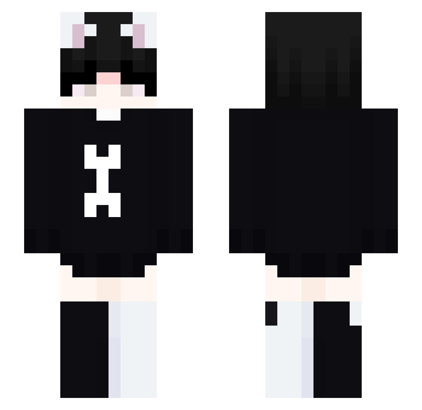 munchrc Minecraft skin, front and back view