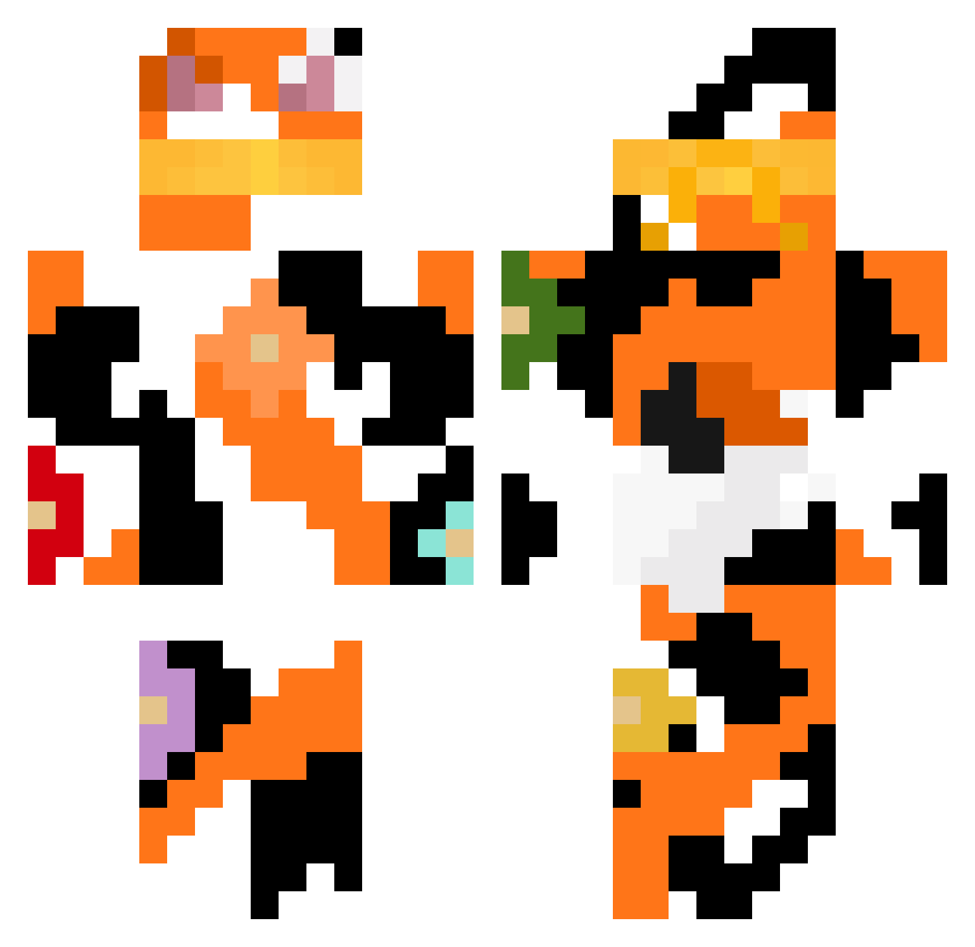 GoldMrChip Minecraft skin, front and back view