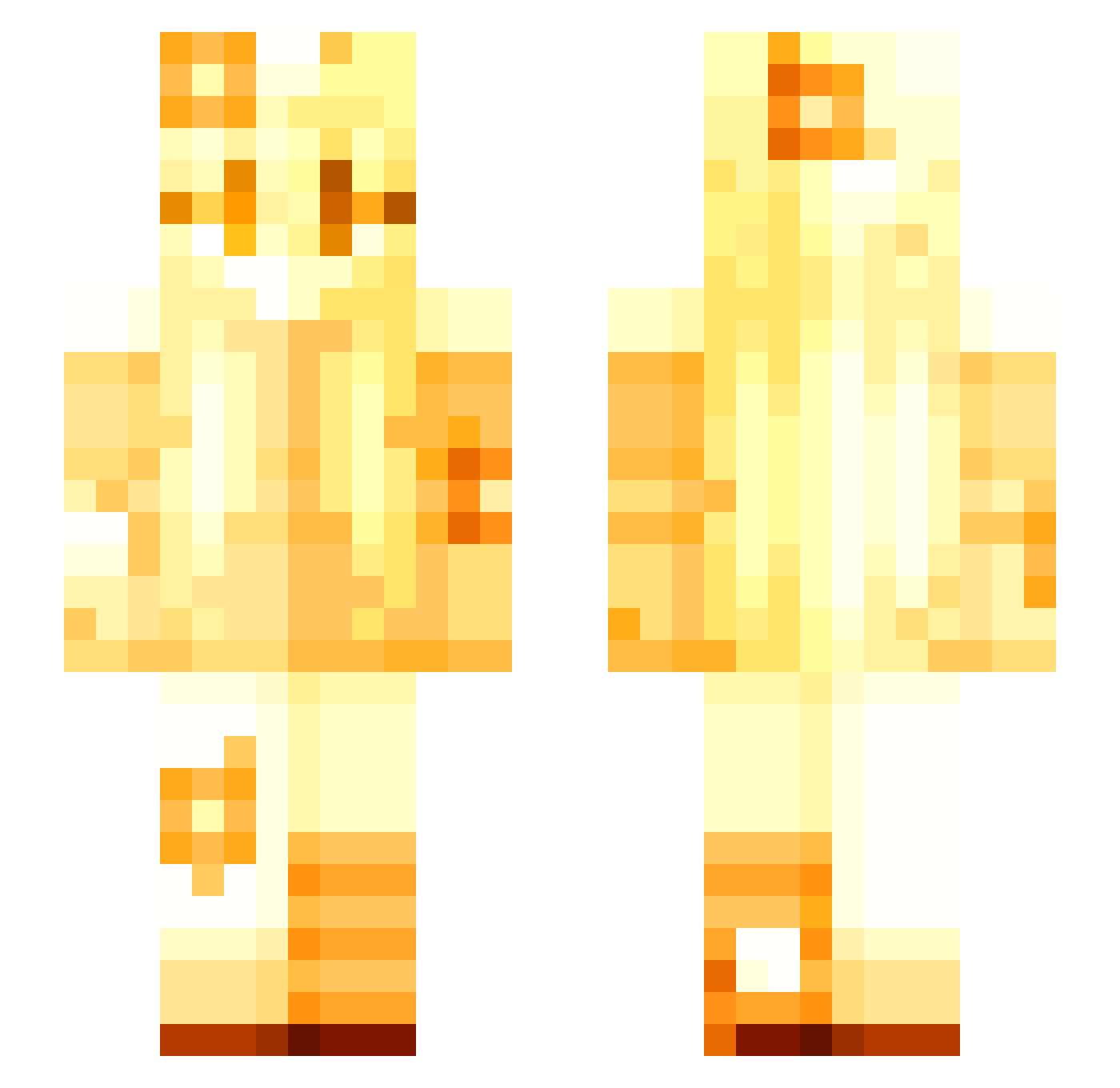 AstralHorizon42 Minecraft skin, front and back view