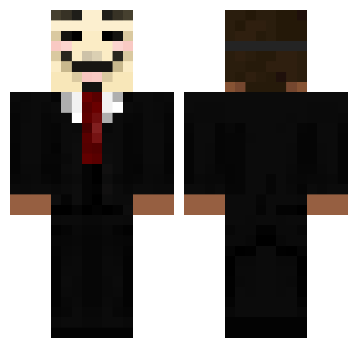 Dorohedoro Minecraft skin, front and back view