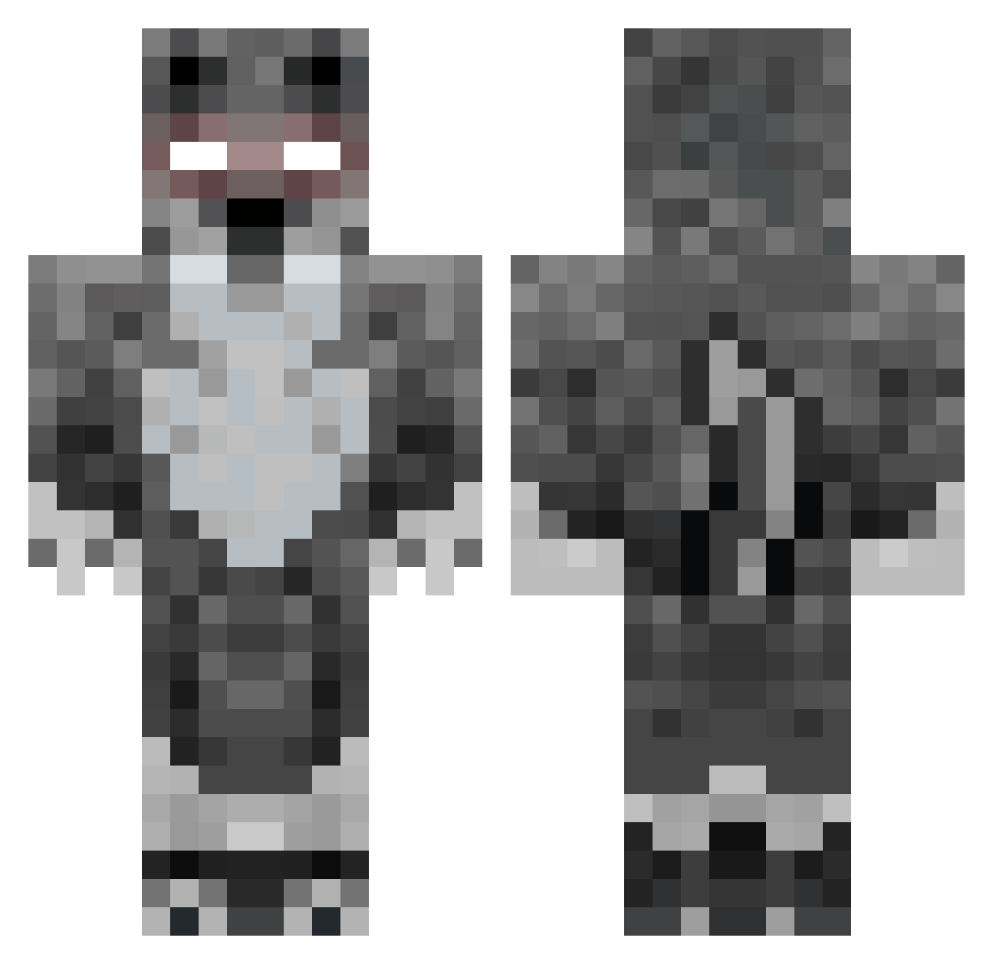 Army Minecraft skin, front and back view