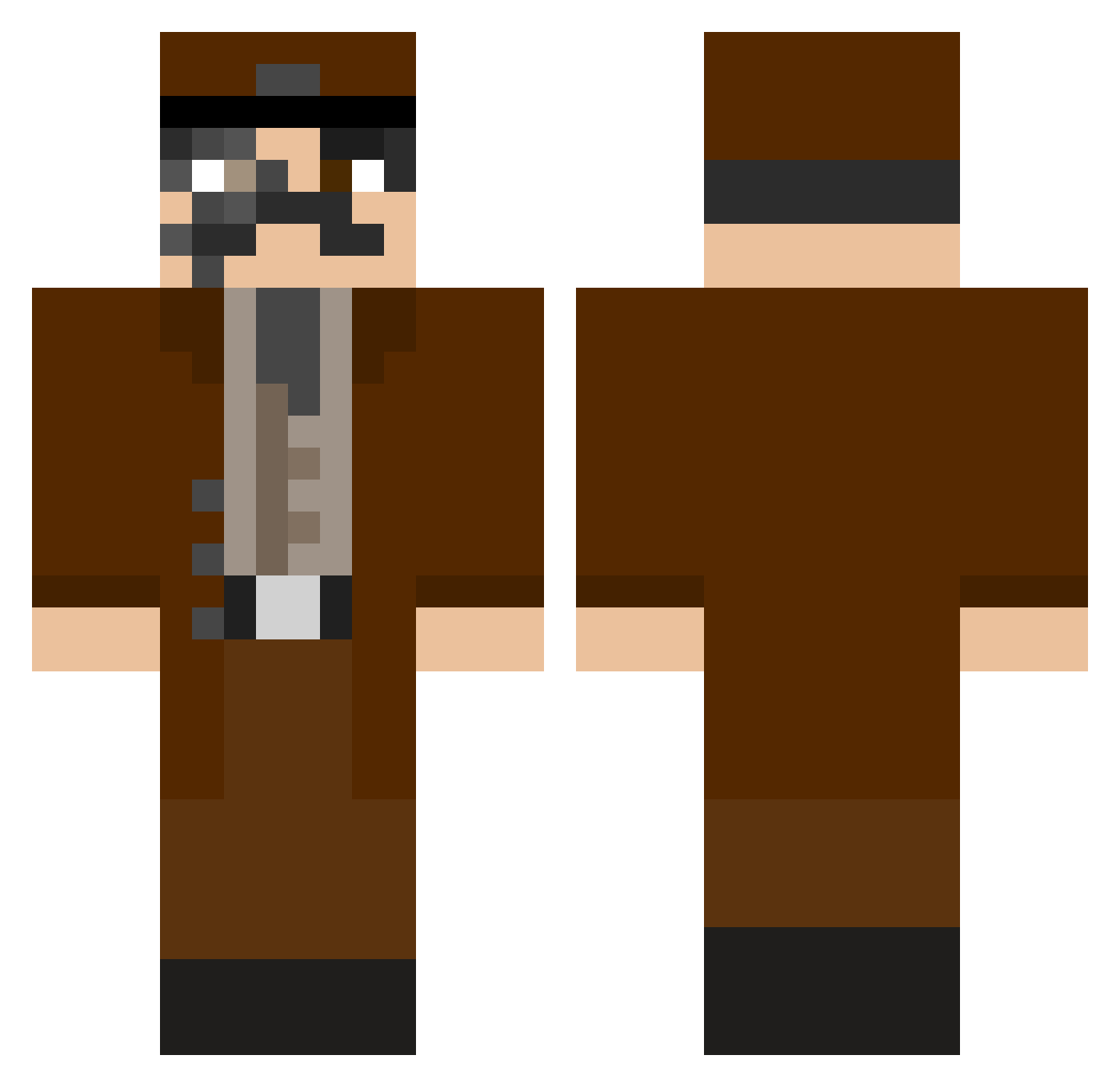 OptimusPrime2008 Minecraft skin, front and back view
