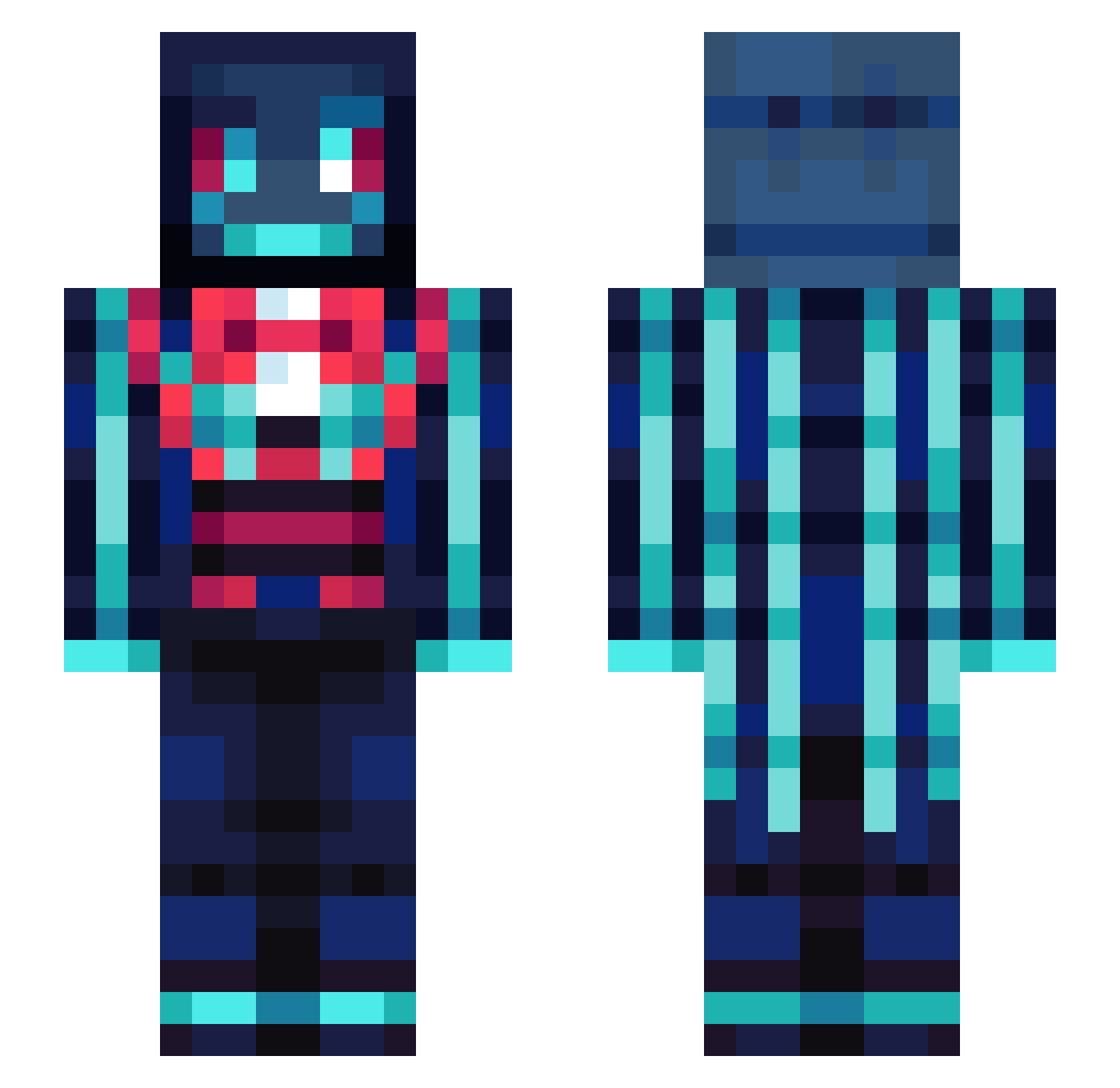 ani9000 Minecraft skin, front and back view