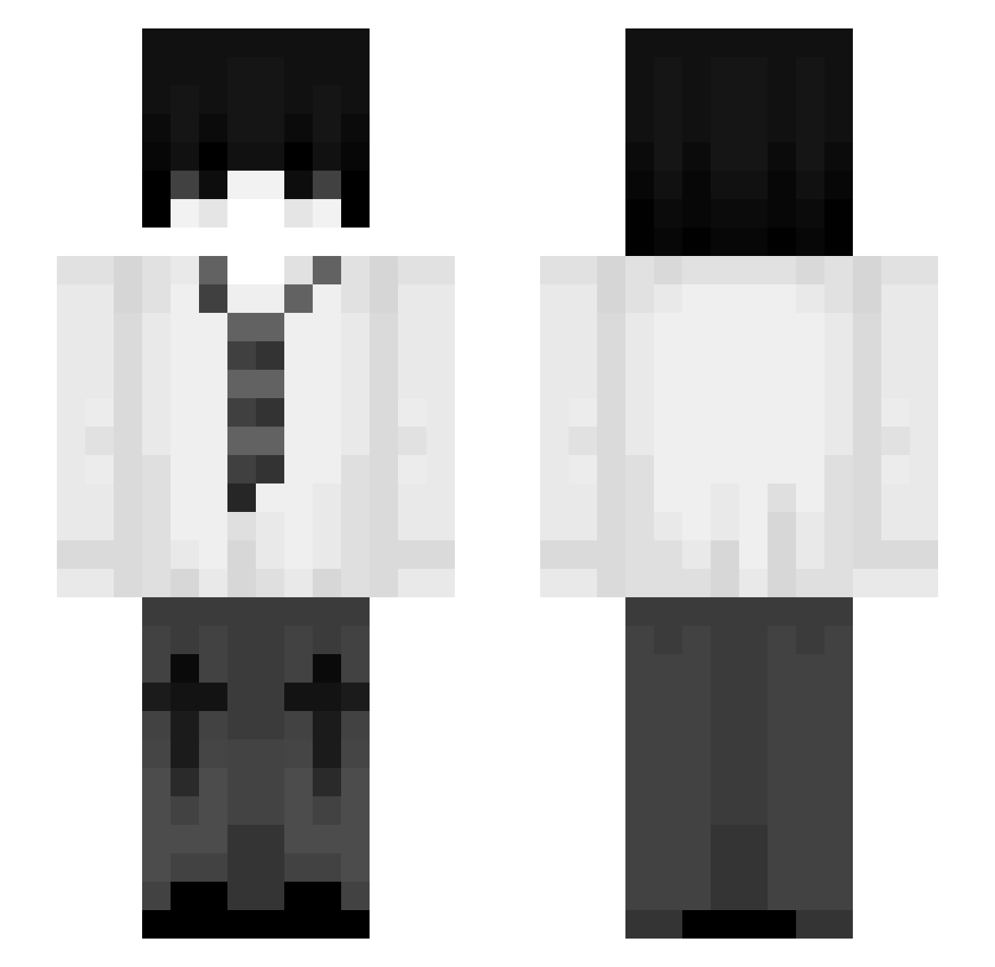 e6yu Minecraft skin, front and back view