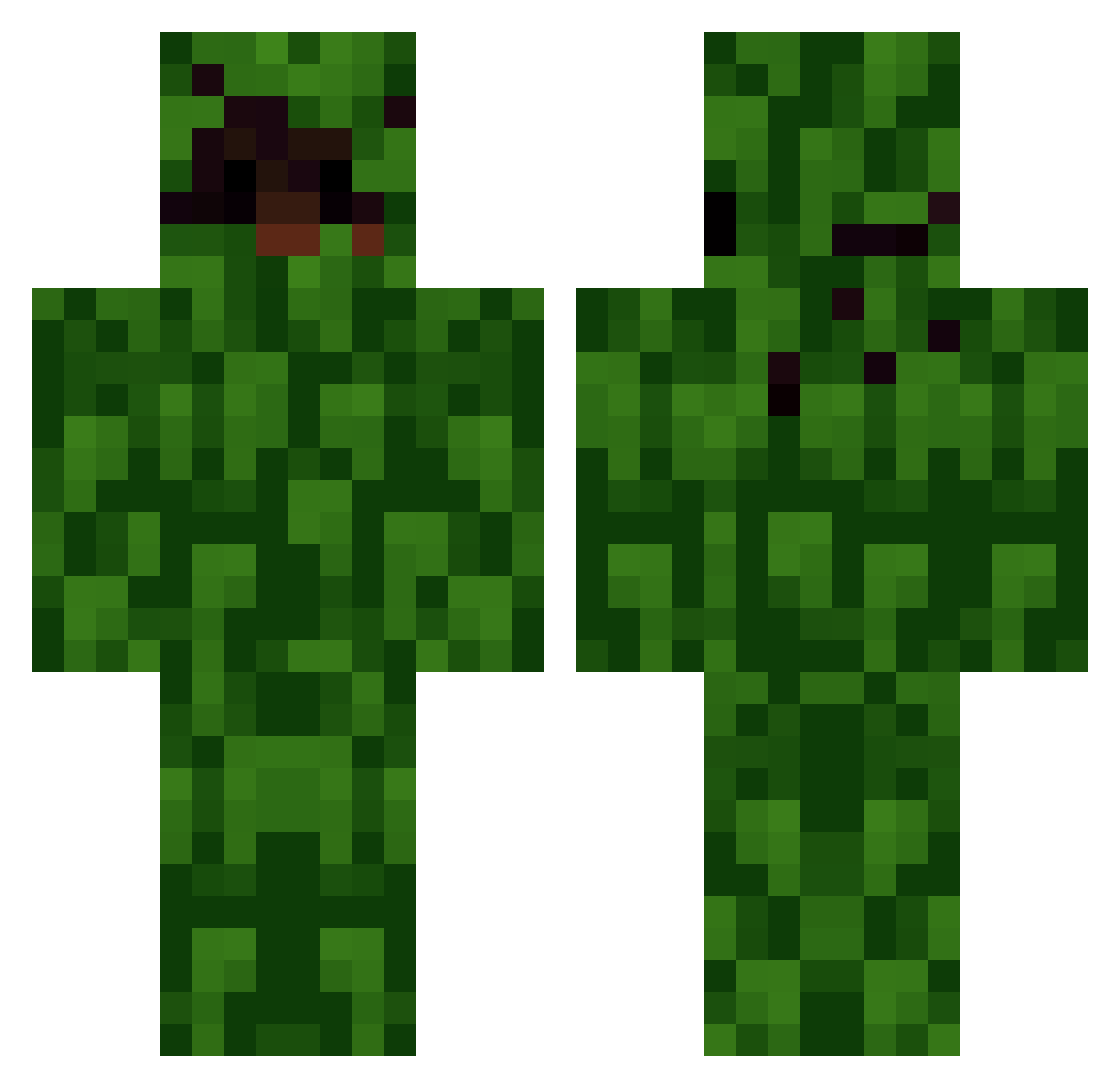 aresdotmp3 Minecraft skin, front and back view