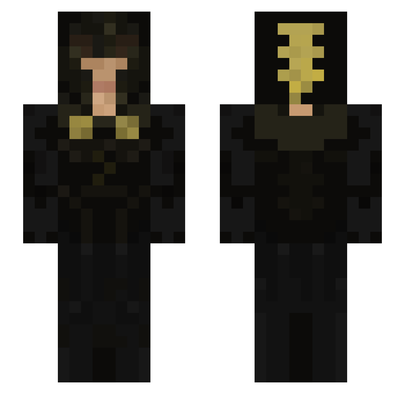 H3ct0r17 Minecraft skin, front and back view