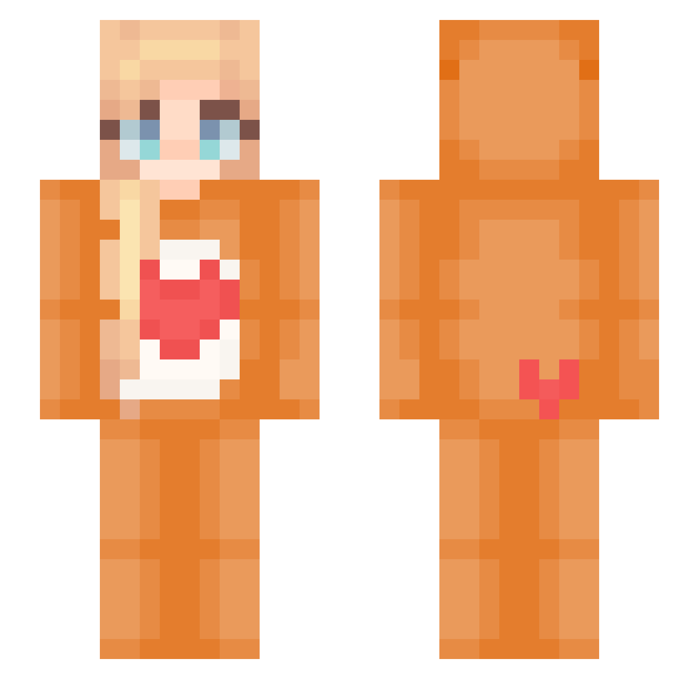 BlipBlap49 Minecraft skin, front and back view