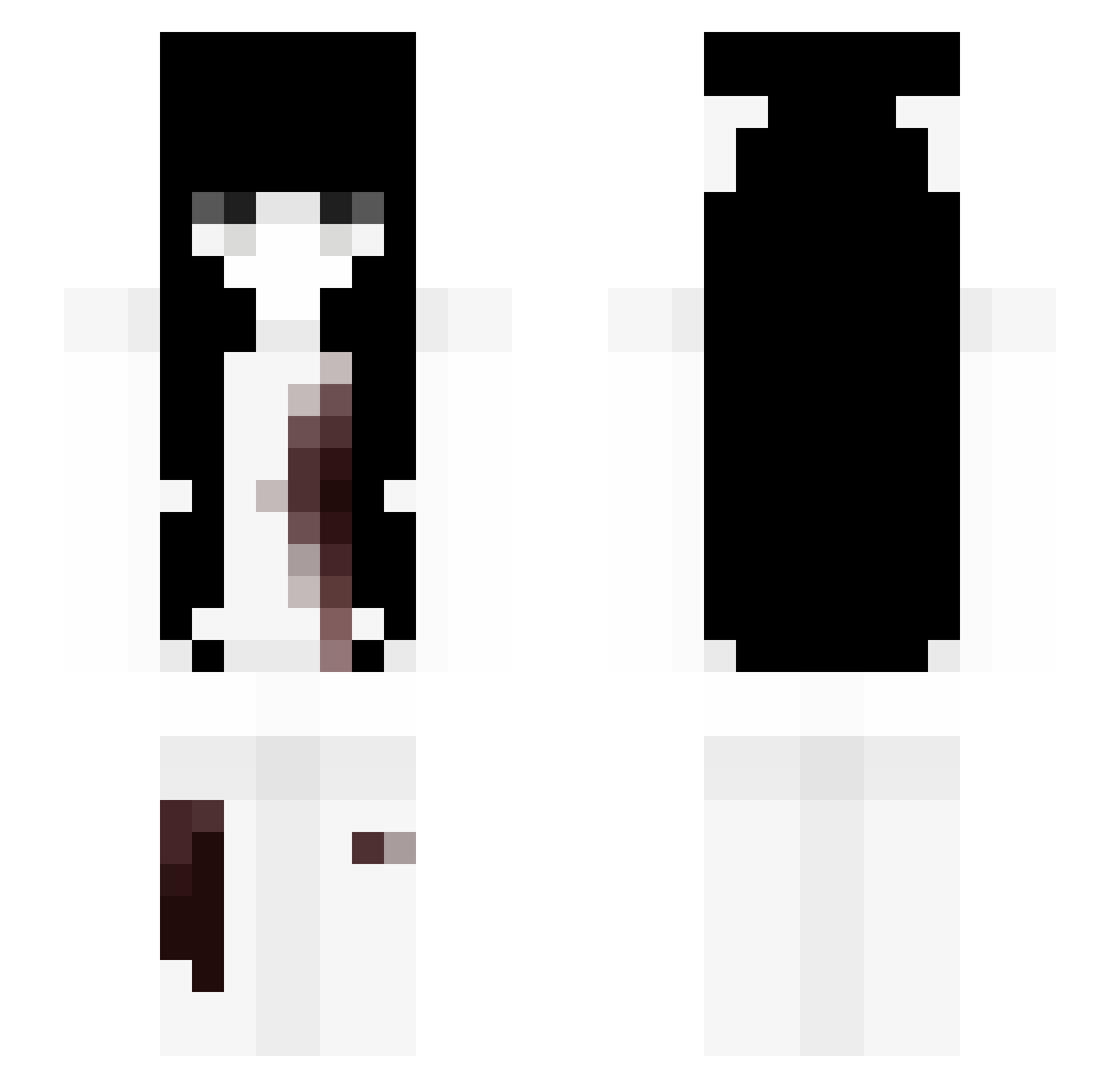 dojacatfan444444 Minecraft skin, front and back view