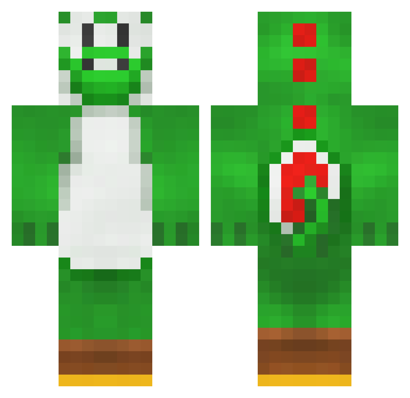 Calli Minecraft skin, front and back view