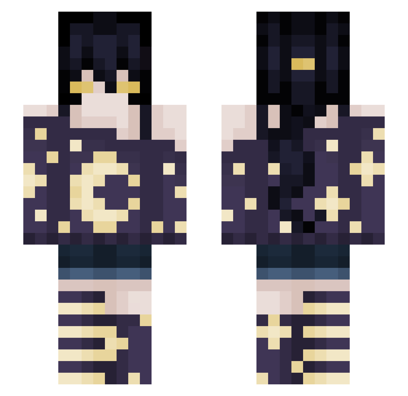SeaZnZ_ Minecraft skin, front and back view