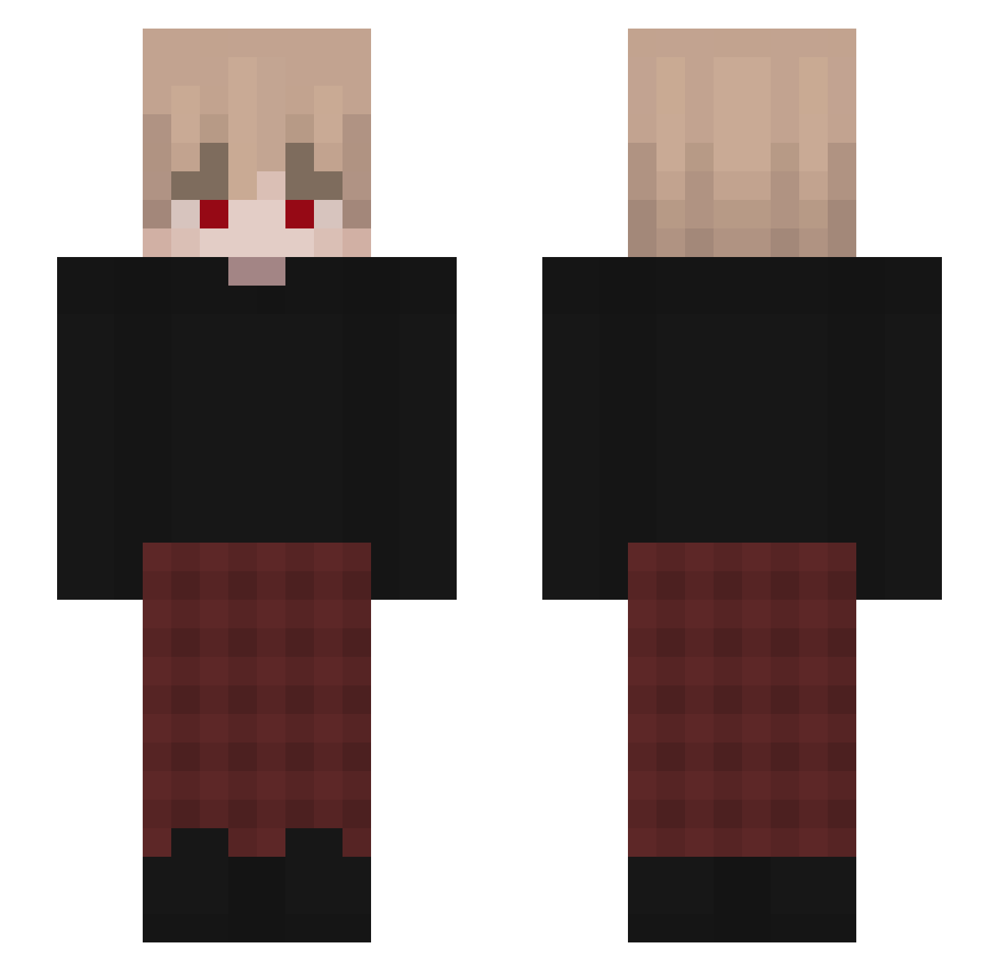 RDKGAY Minecraft skin, front and back view
