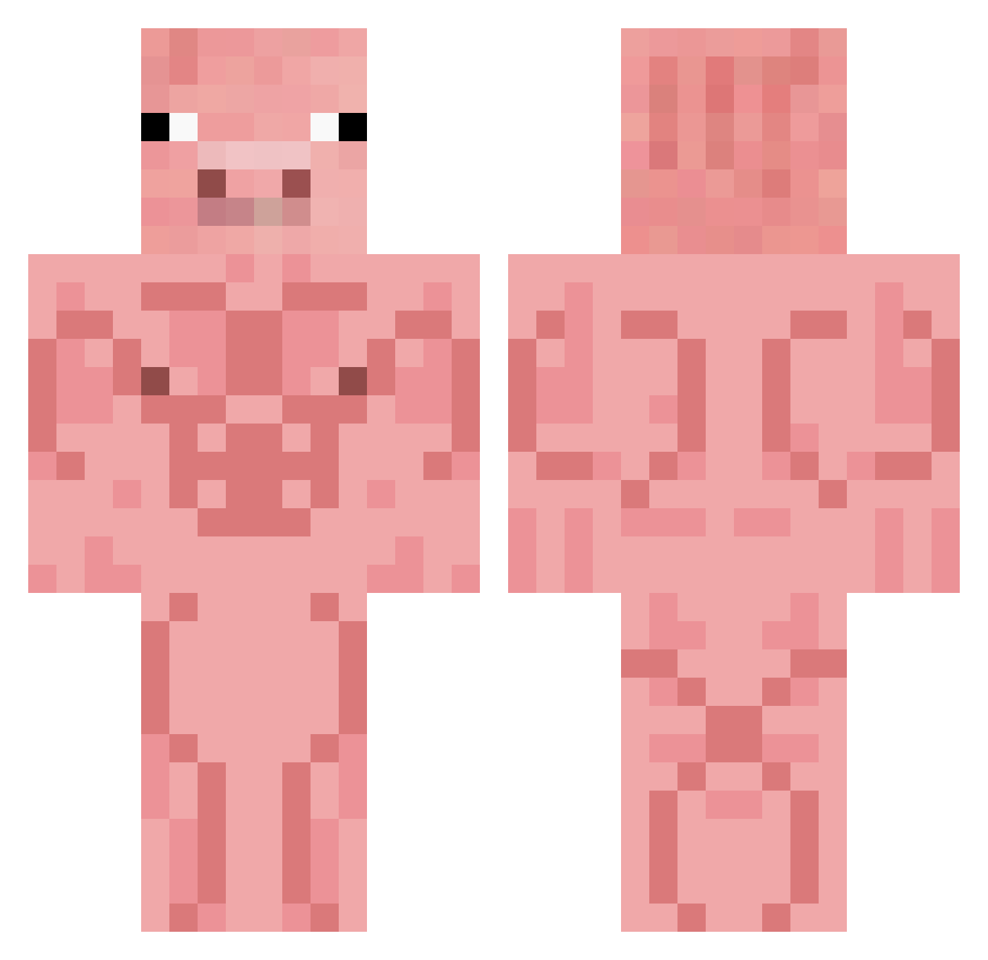 BeniBaguette Minecraft skin, front and back view