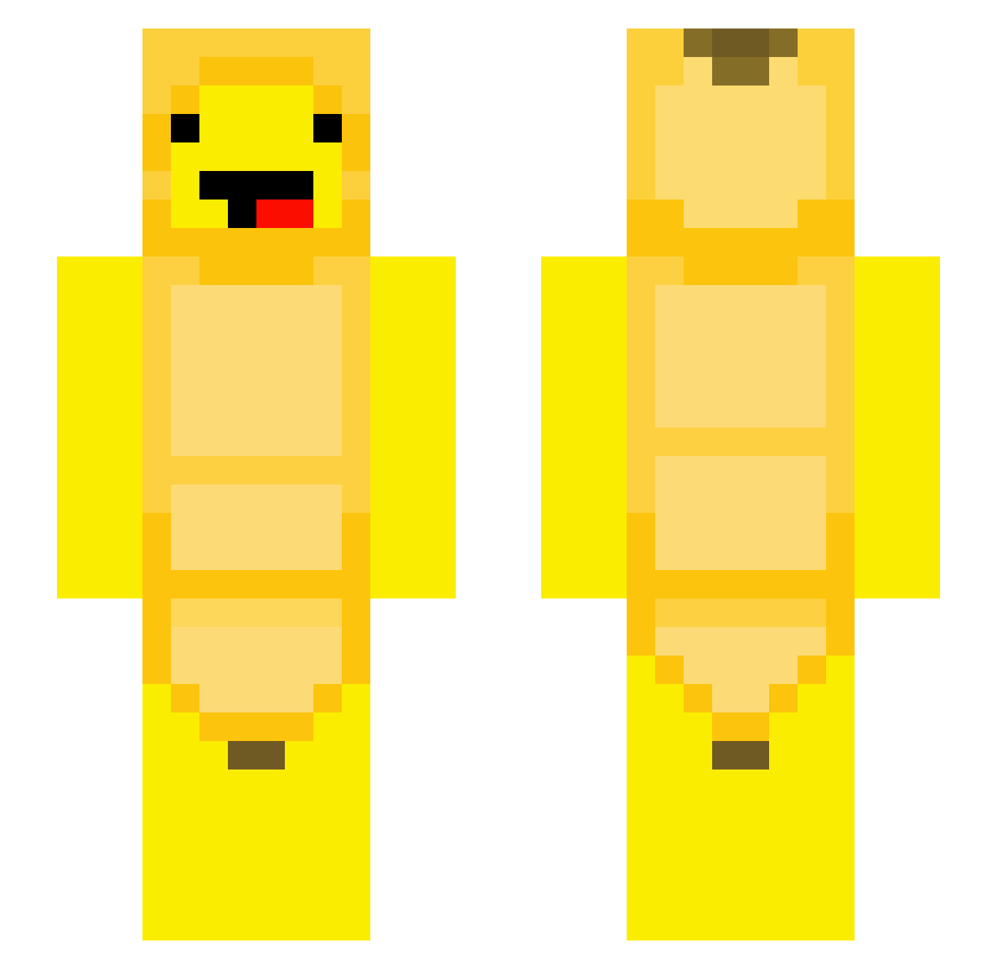 Kryptonitron Minecraft skin, front and back view
