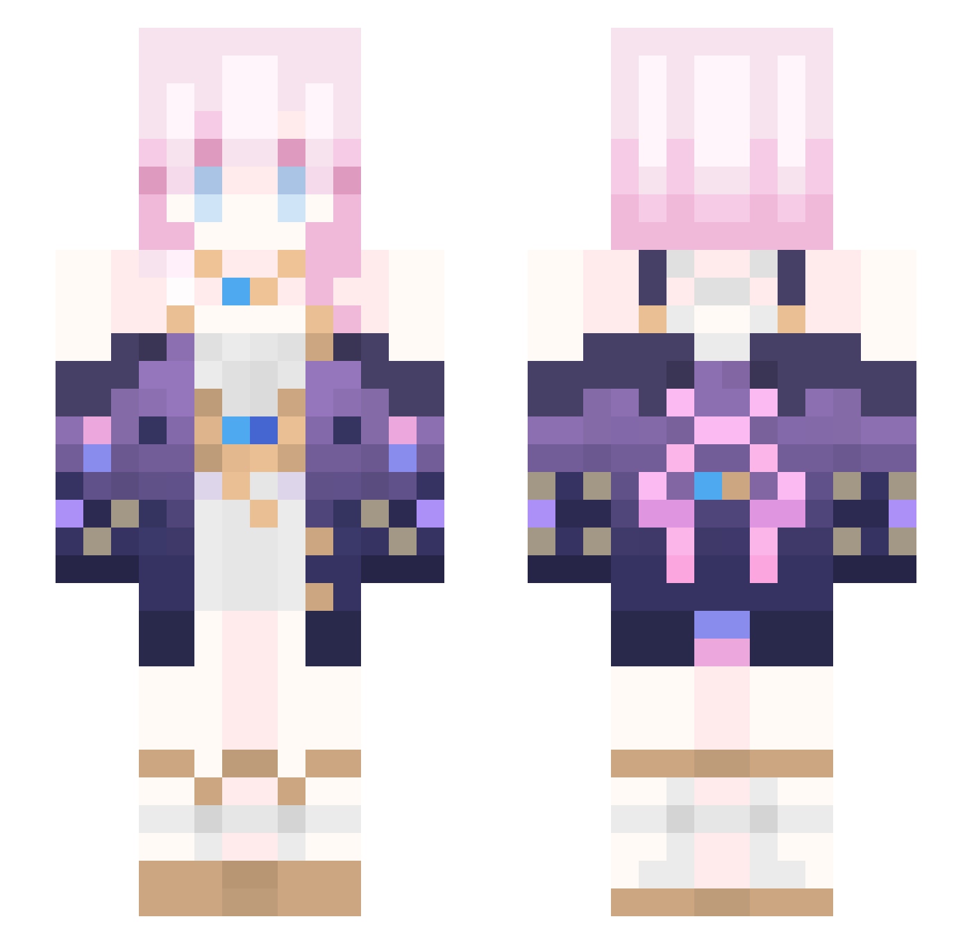 Sumi______ Minecraft skin, front and back view
