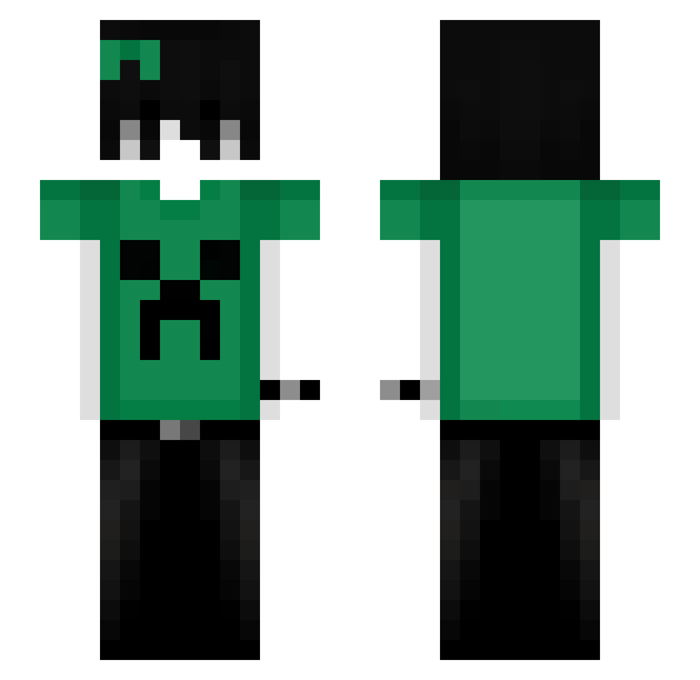 spinning_cheetah Minecraft skin, front and back view