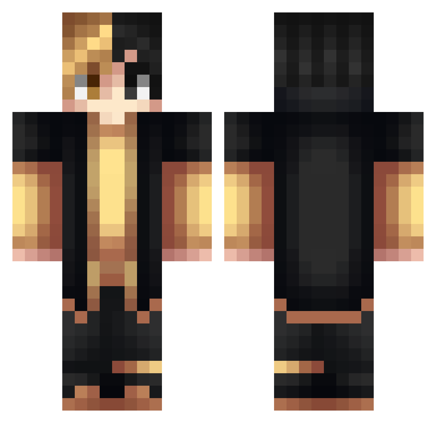 Ejgan Minecraft skin, front and back view