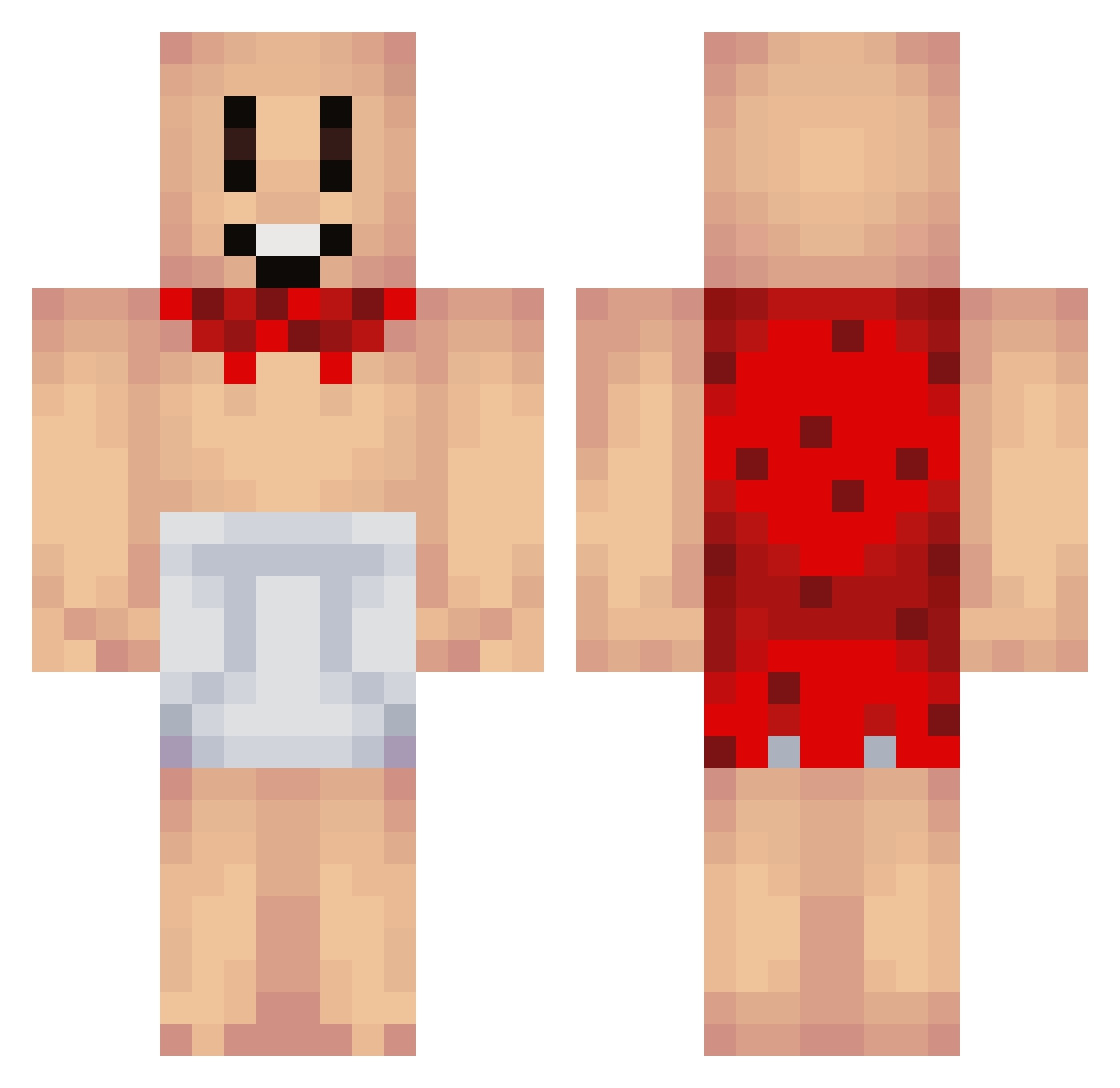 Capitao_Cuecao Minecraft skin, front and back view