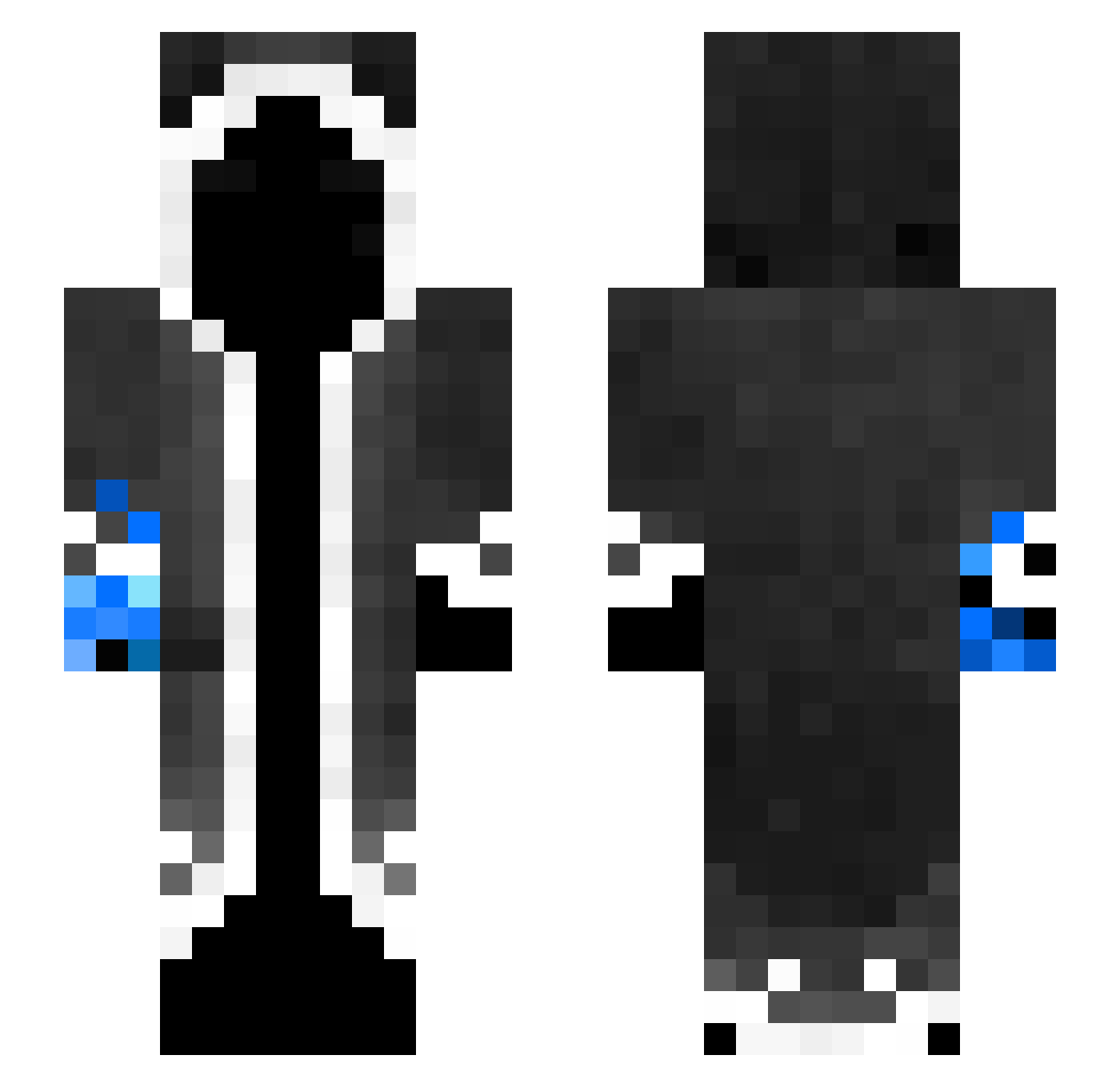 11qz Minecraft skin, front and back view
