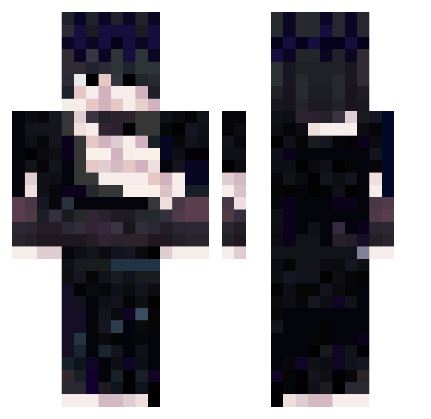 Worm_of_Goon Minecraft skin, front and back view