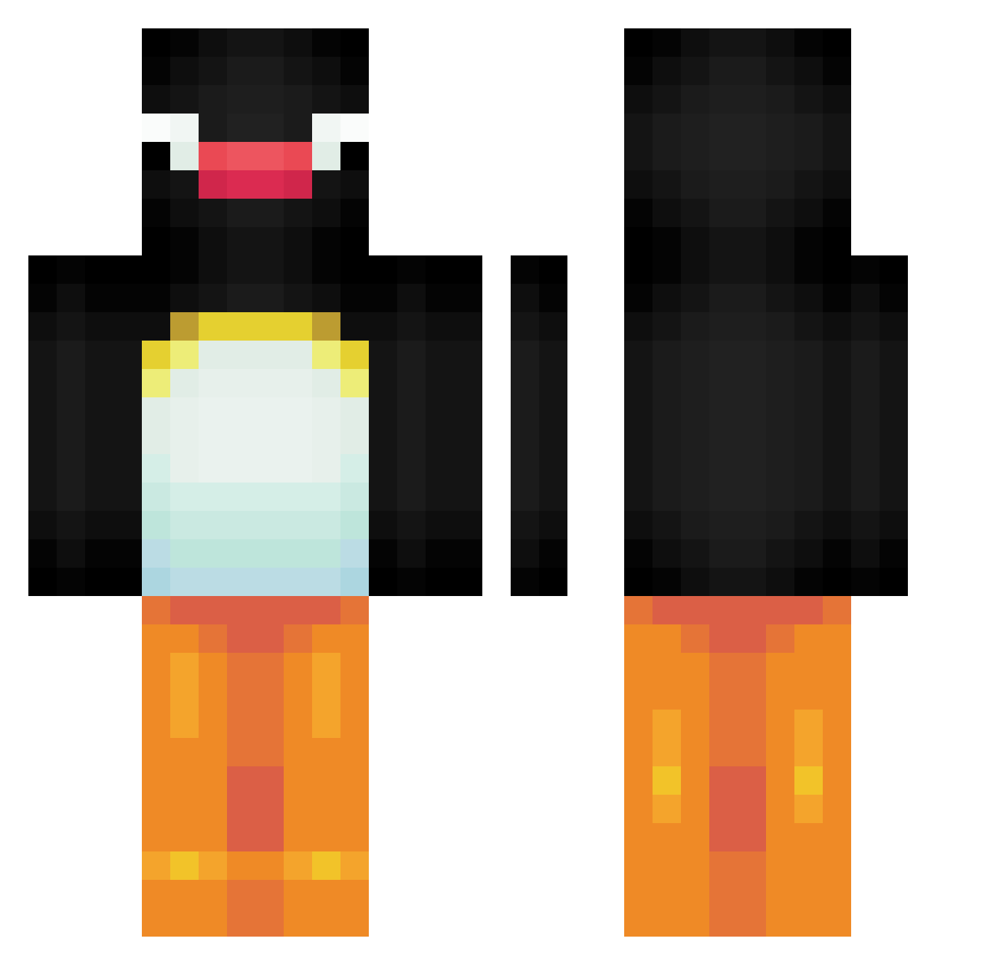 Spunky47 Minecraft skin, front and back view