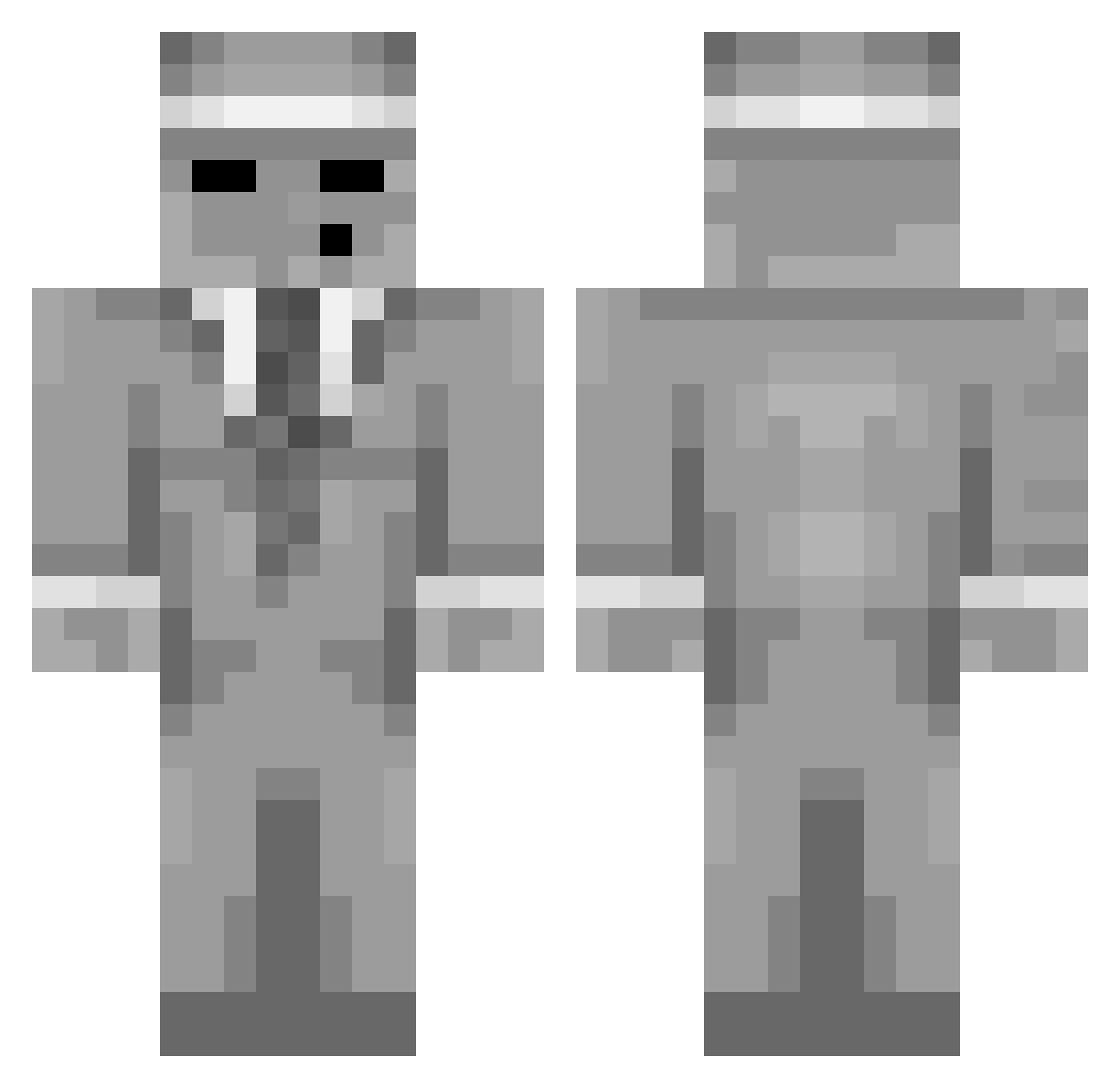 REGITEx Minecraft skin, front and back view