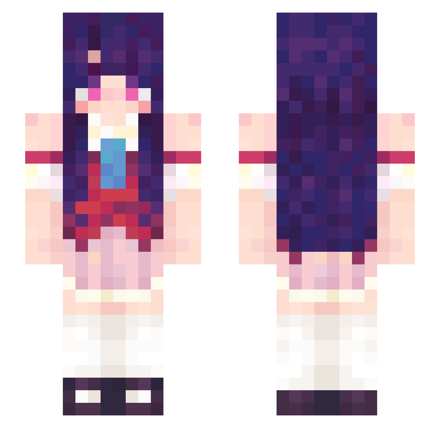 Cristal_D Minecraft skin, front and back view