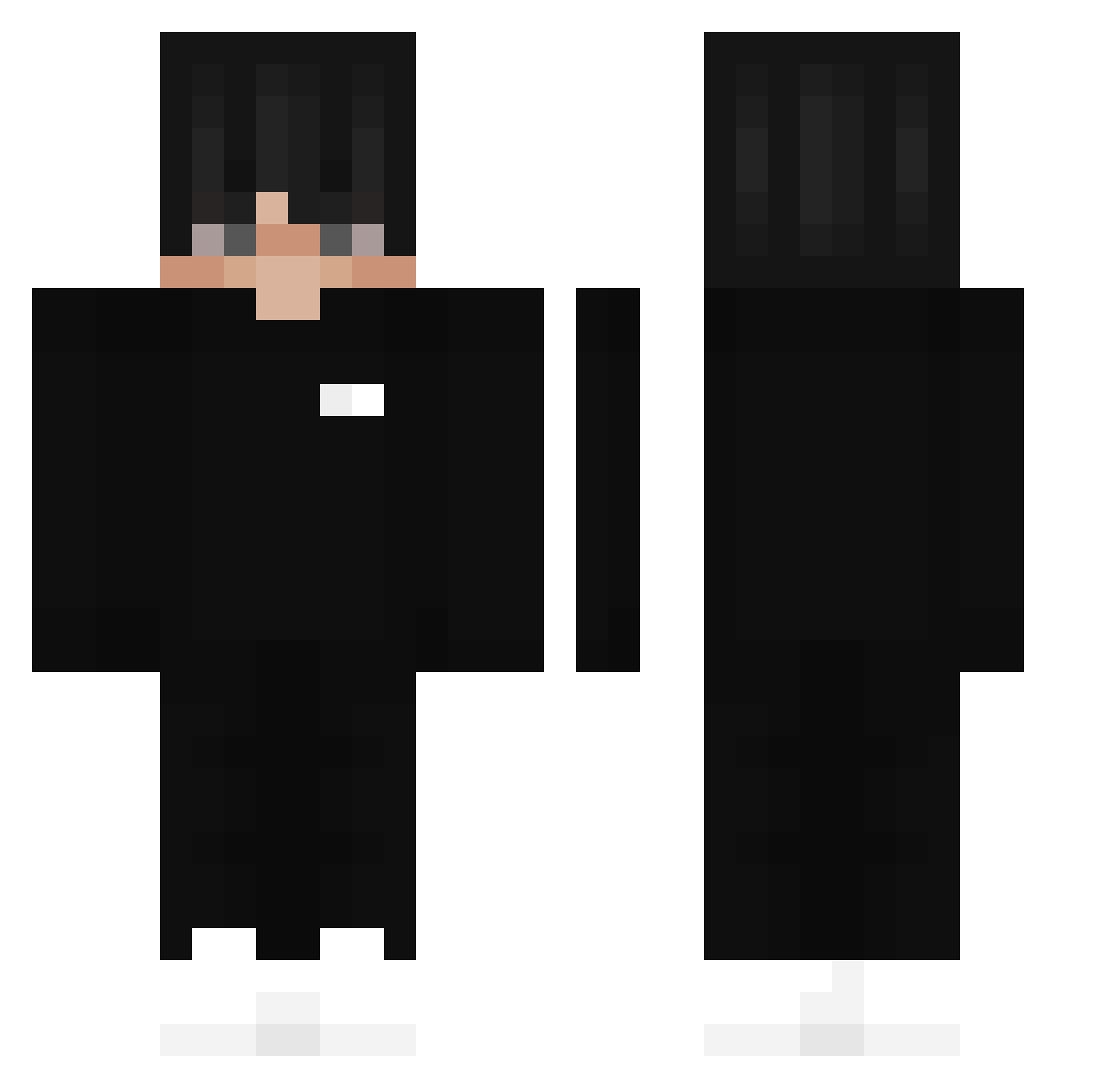 Fefelepieux Minecraft skin, front and back view