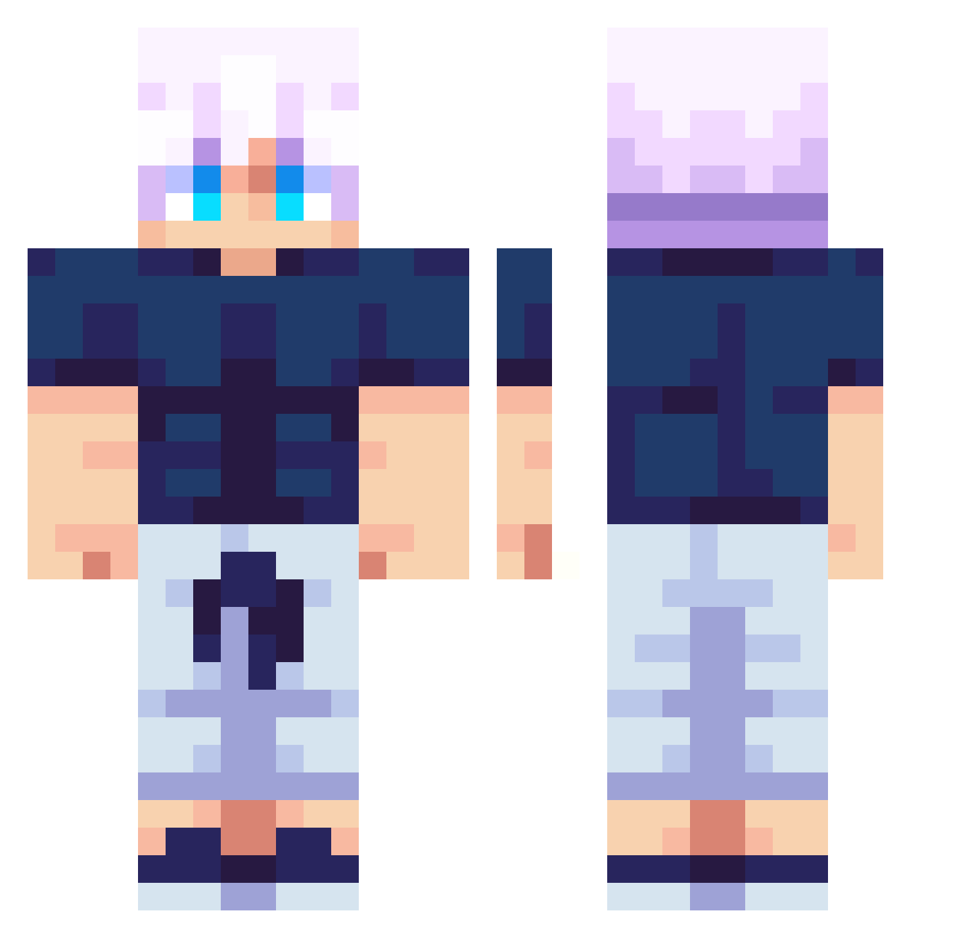 Tomatoo29 Minecraft skin, front and back view