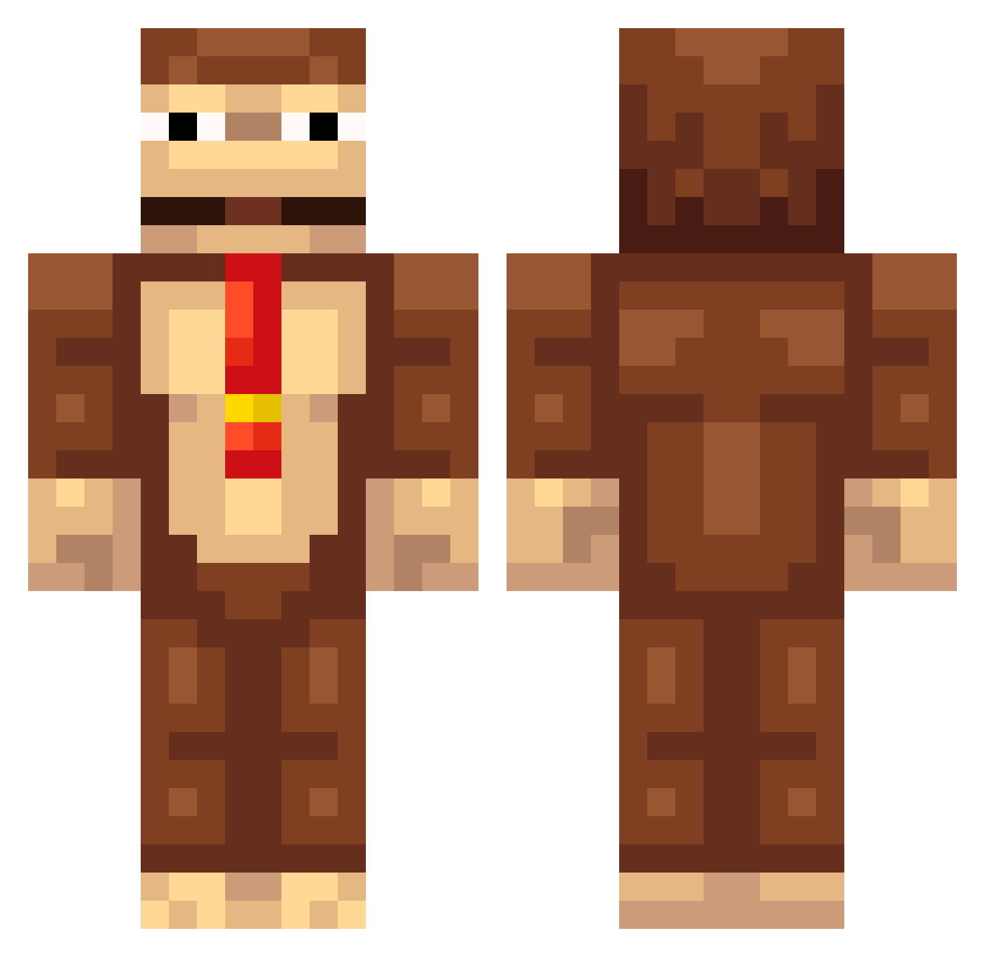 Damian62444 Minecraft skin, front and back view