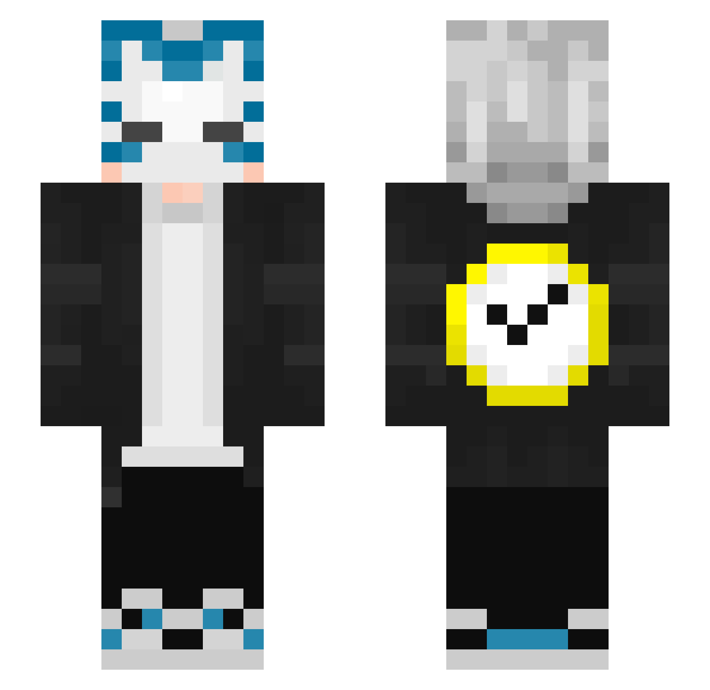 KANTWO Minecraft skin, front and back view
