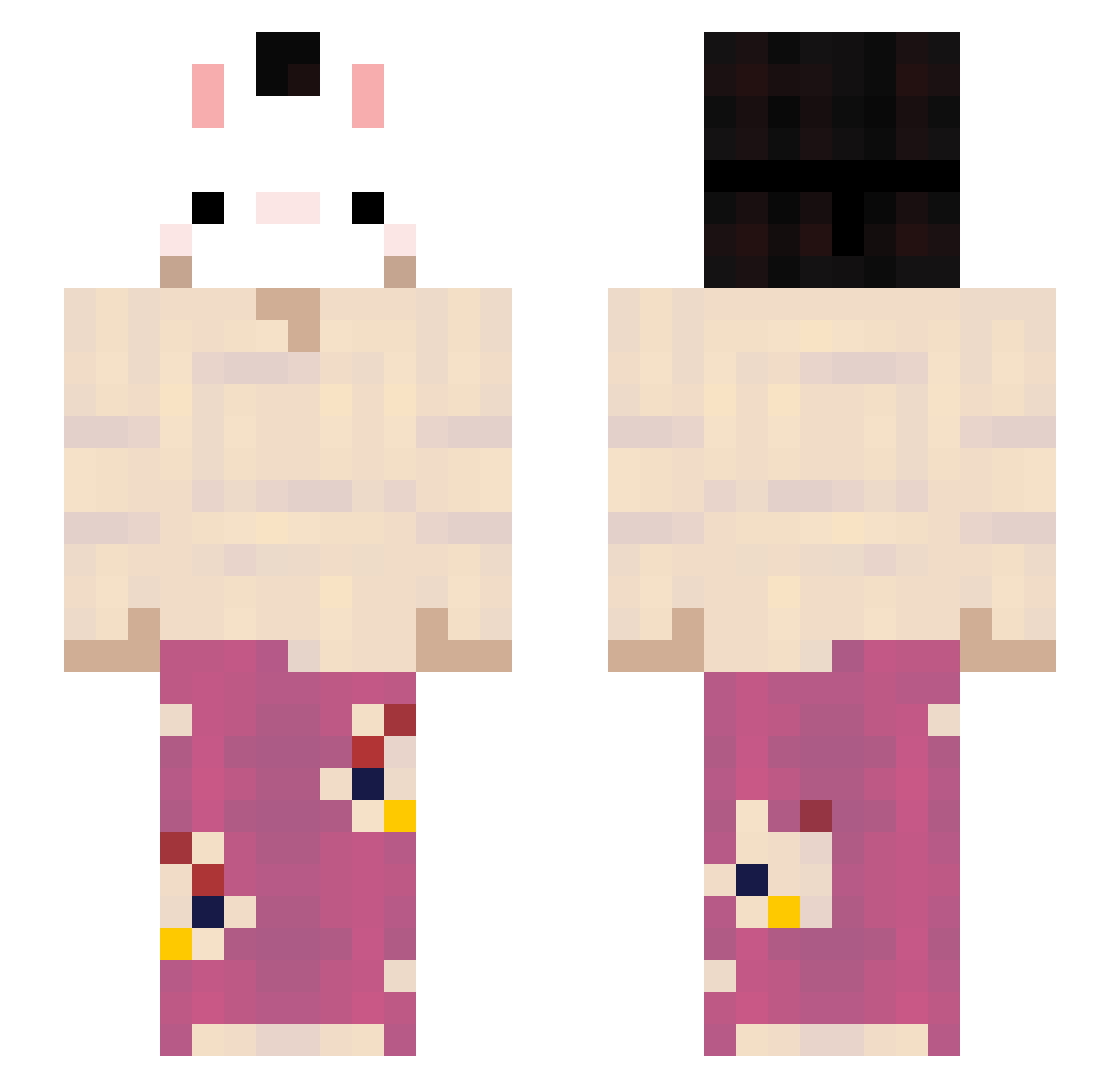 PBandJealous420 Minecraft skin, front and back view