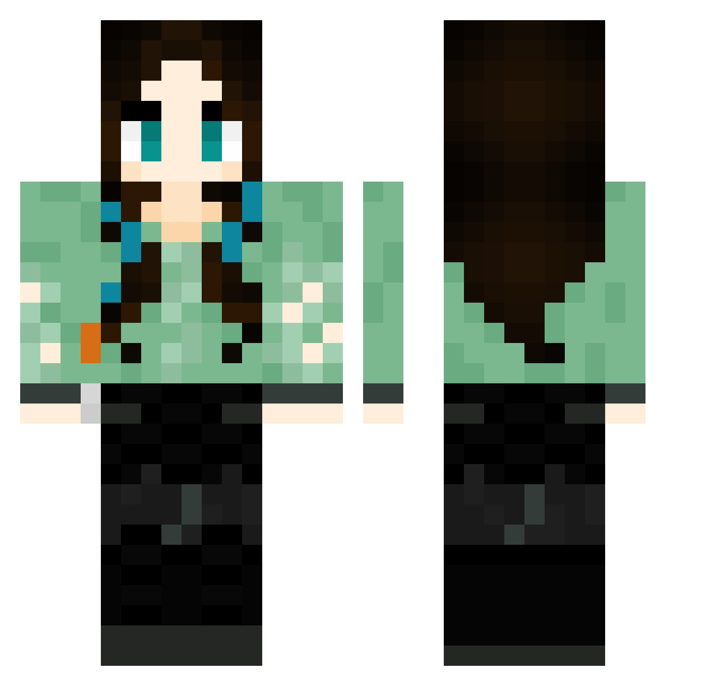 jade_west1478 Minecraft skin, front and back view