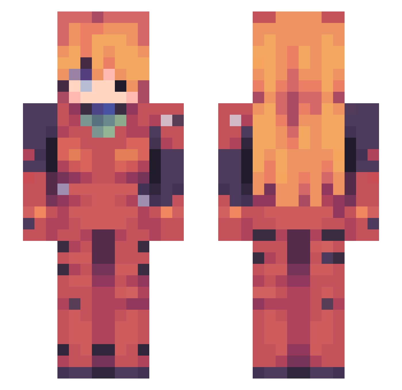 froggydabest Minecraft skin, front and back view