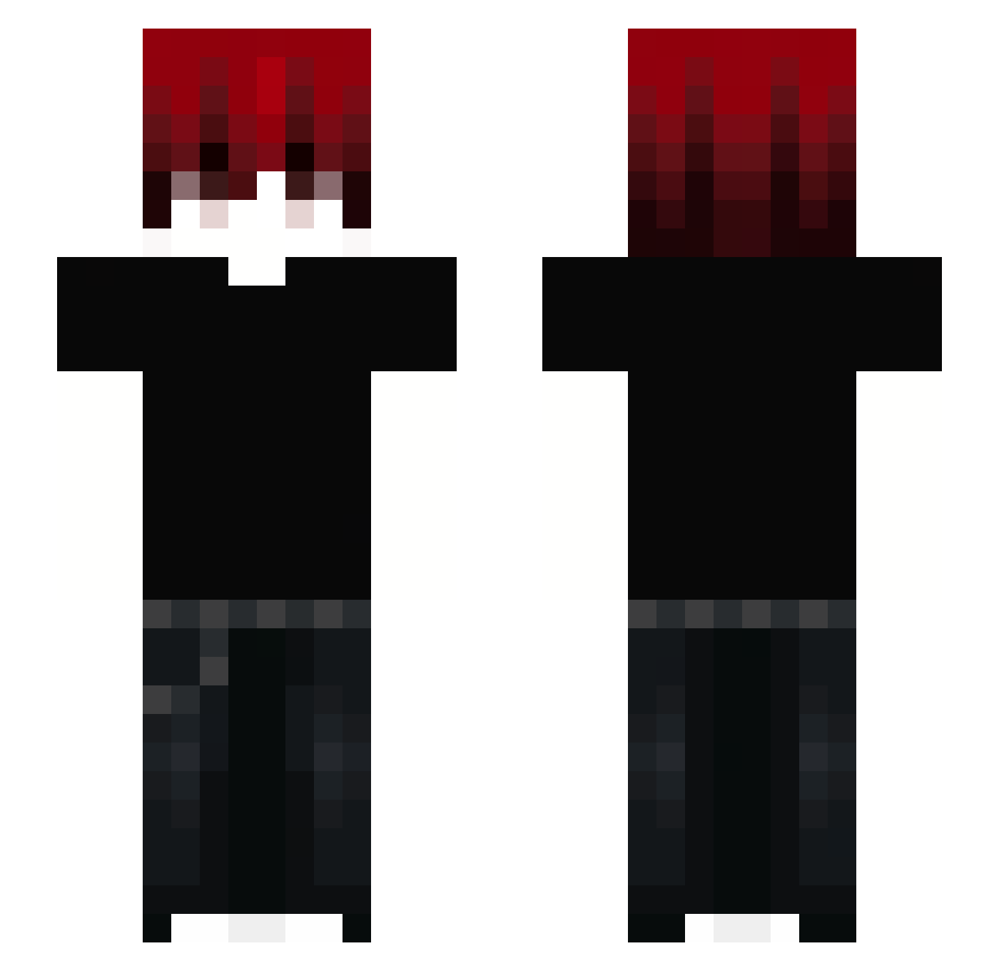 Tazzinn Minecraft skin, front and back view