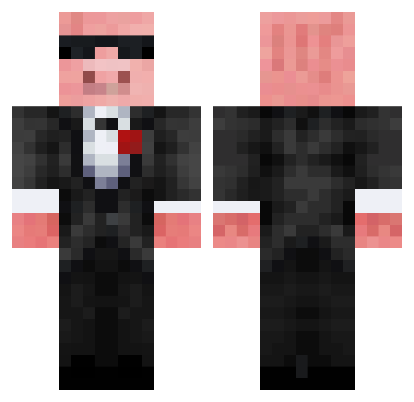 ZaitsevsSon Minecraft skin, front and back view