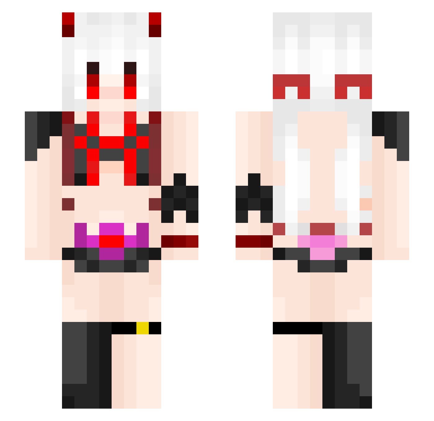 Project_MAGE Minecraft skin, front and back view