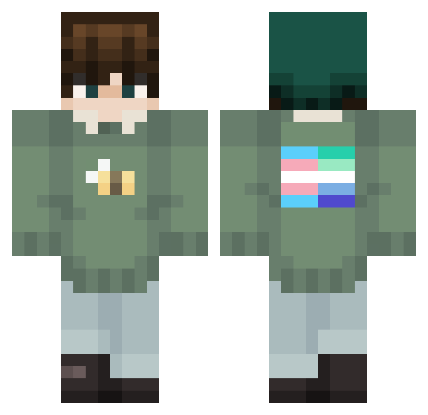 CloudThe_Cat Minecraft skin, front and back view